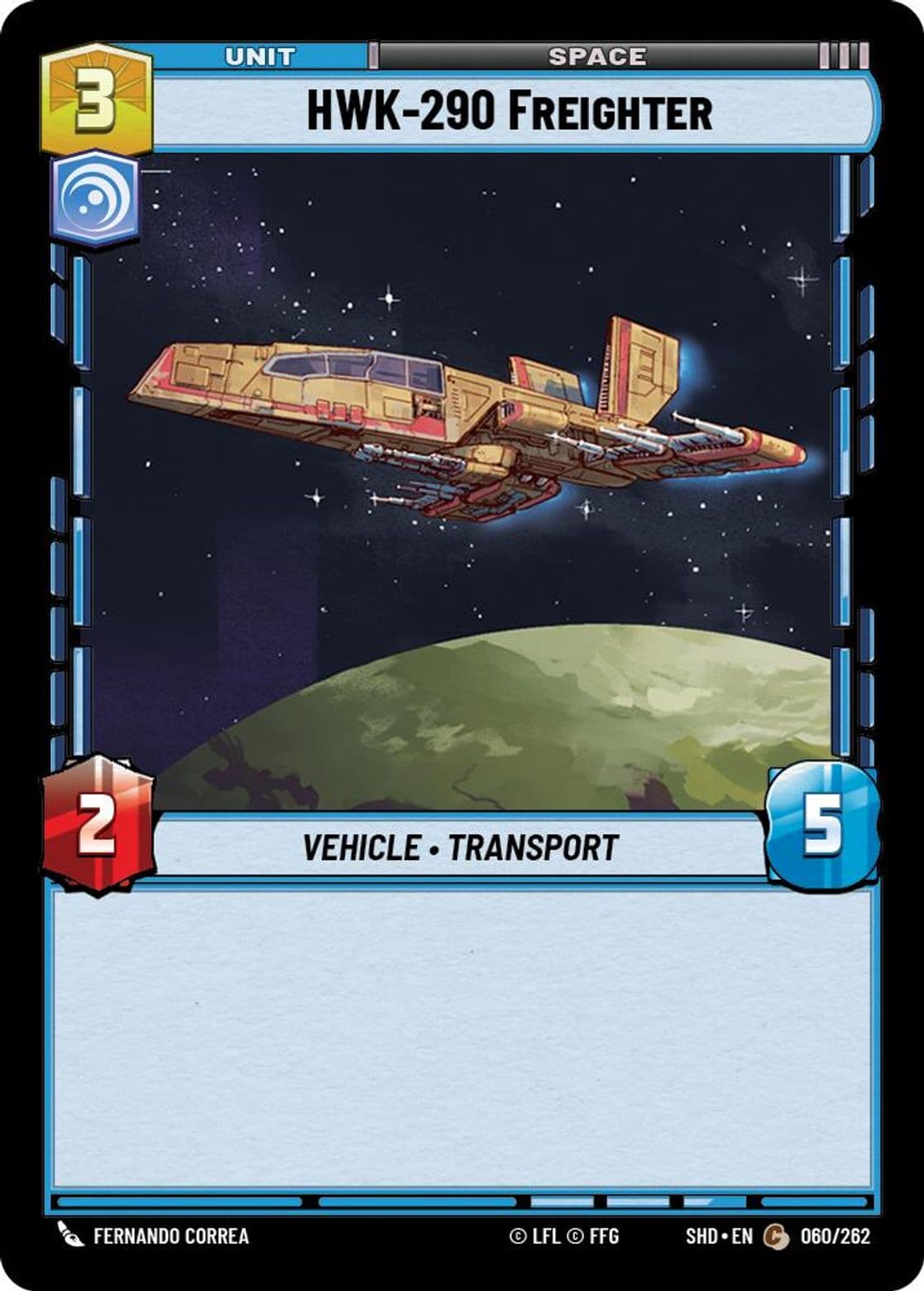 HWK-290 Freighter, Standard