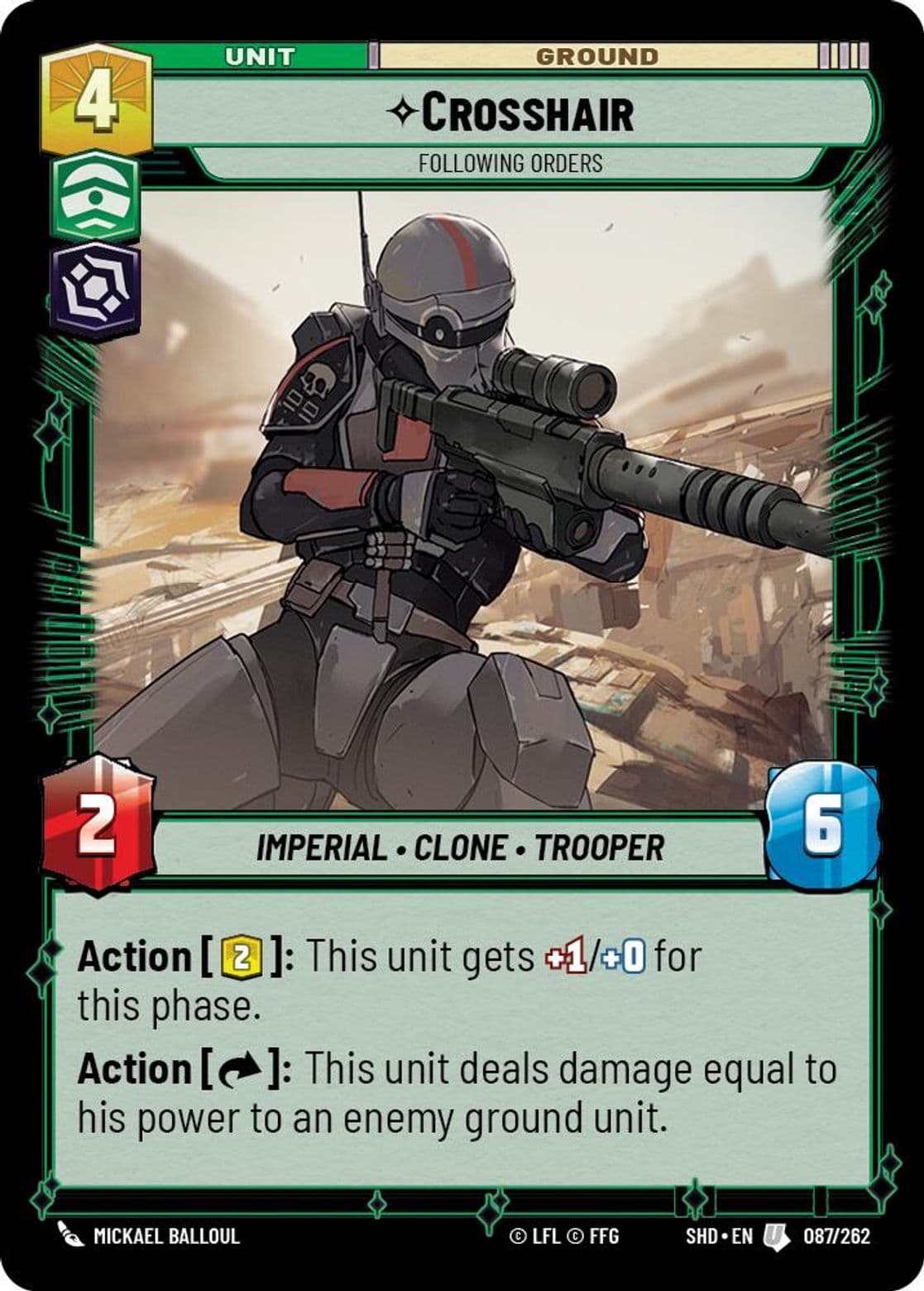 Crosshair, Following Orders, Standard