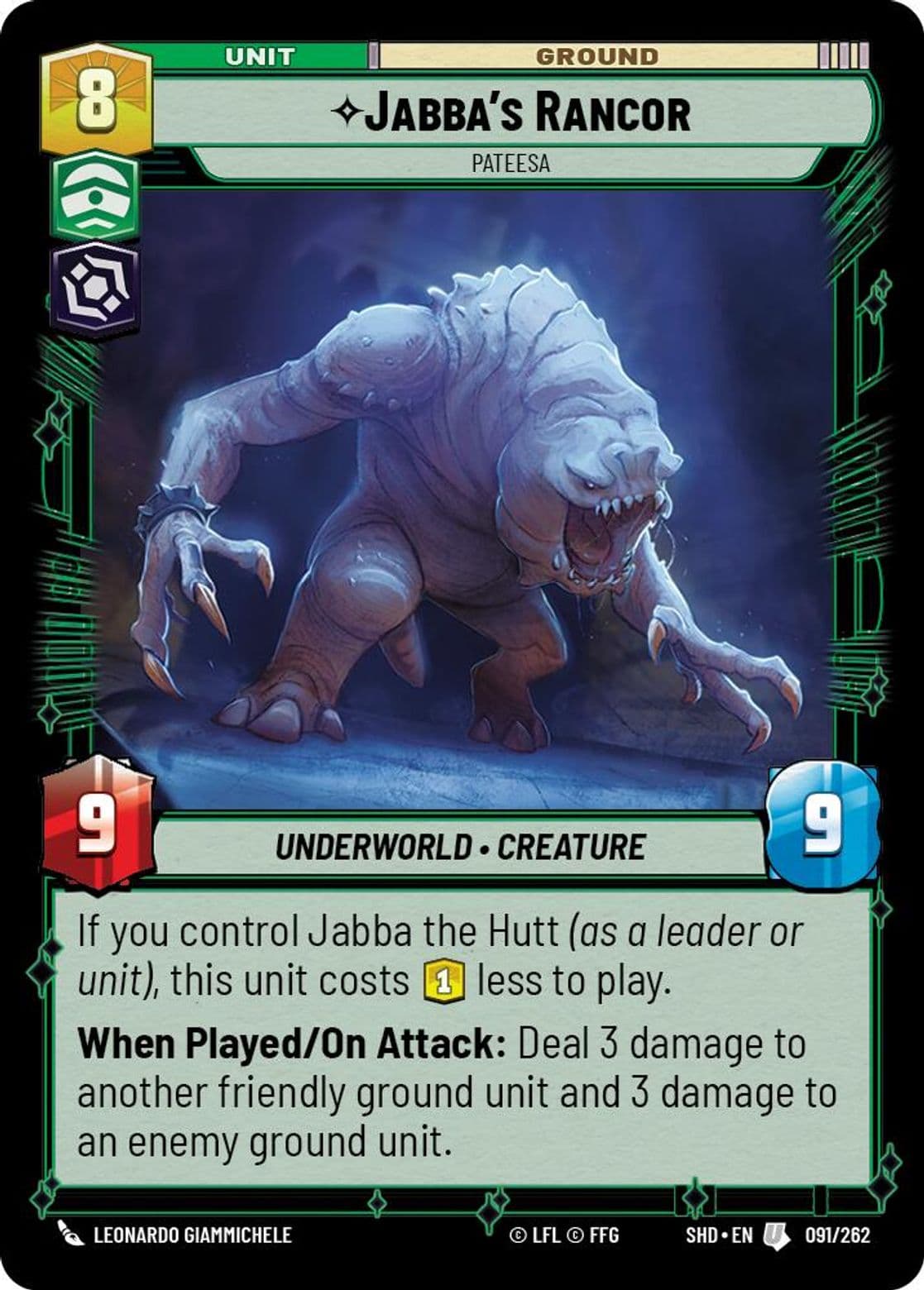Jabba's Rancor, Pateesa, Standard