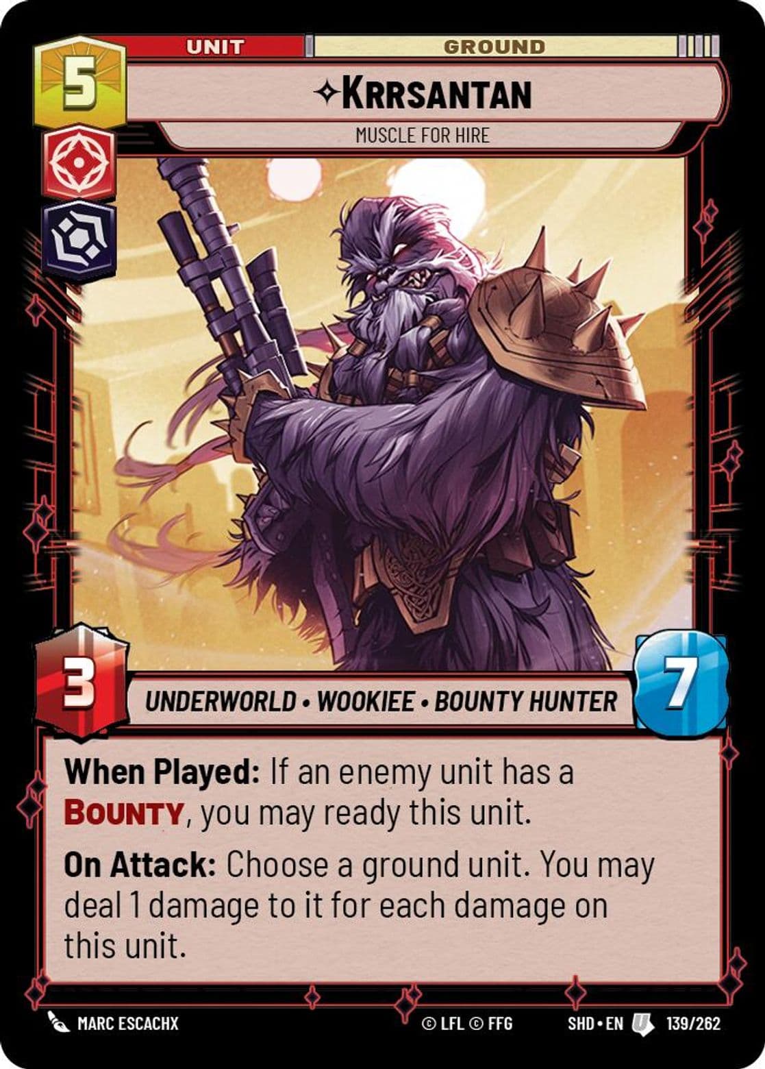 Krrsantan, Muscle for Hire, Standard