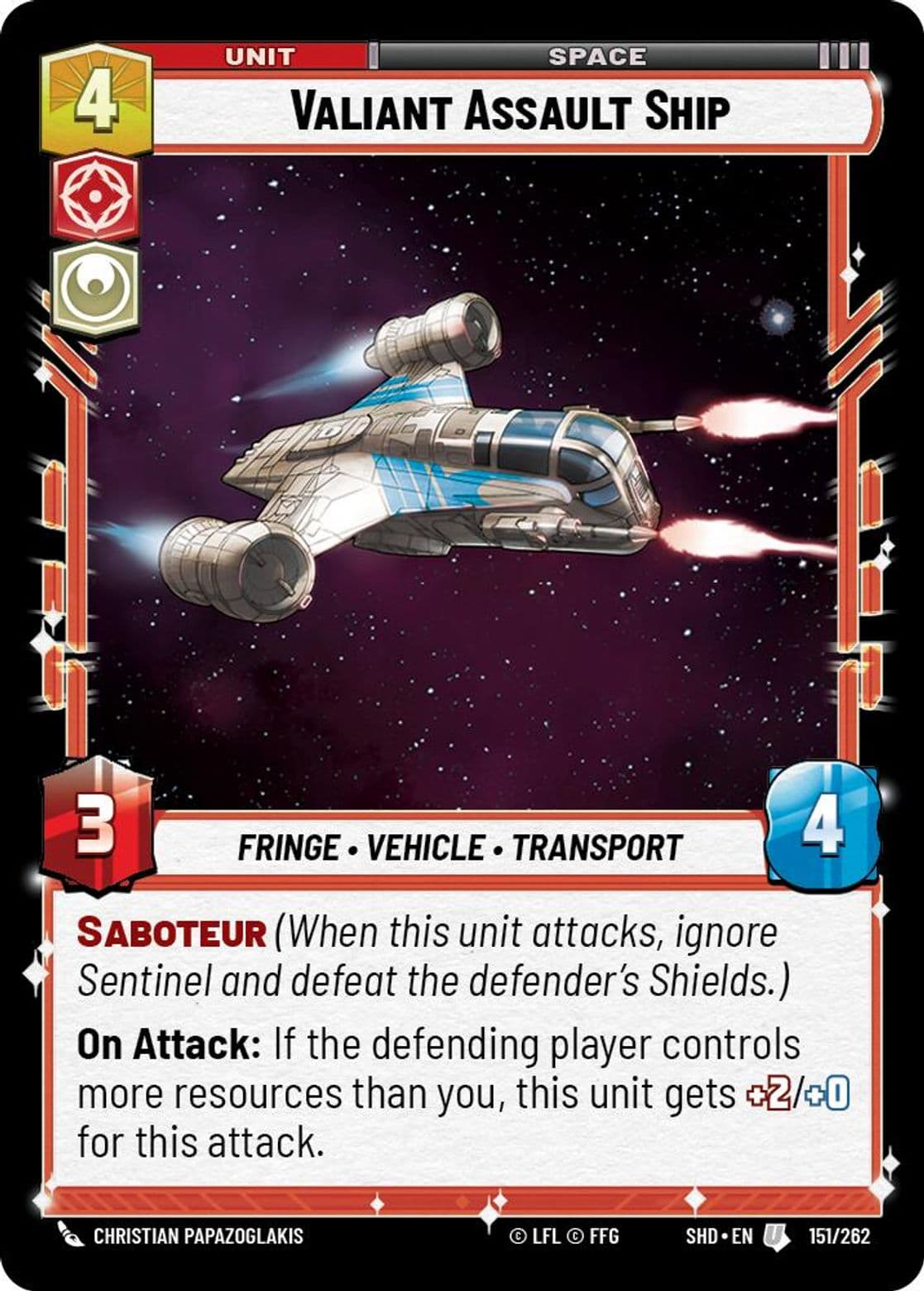 Valiant Assault Ship, Standard