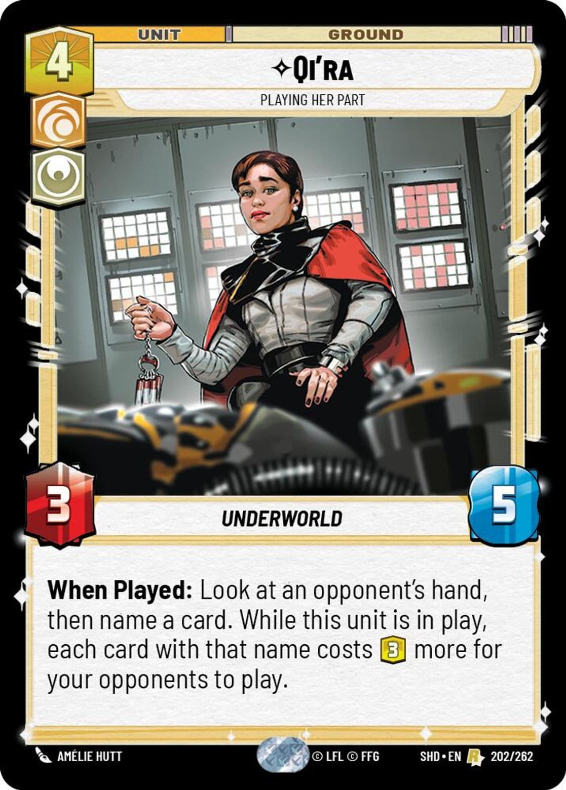 Qi'ra, Playing Her Part, Standard
