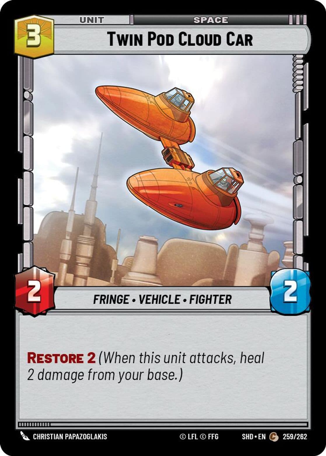 Twin Pod Cloud Car, Standard