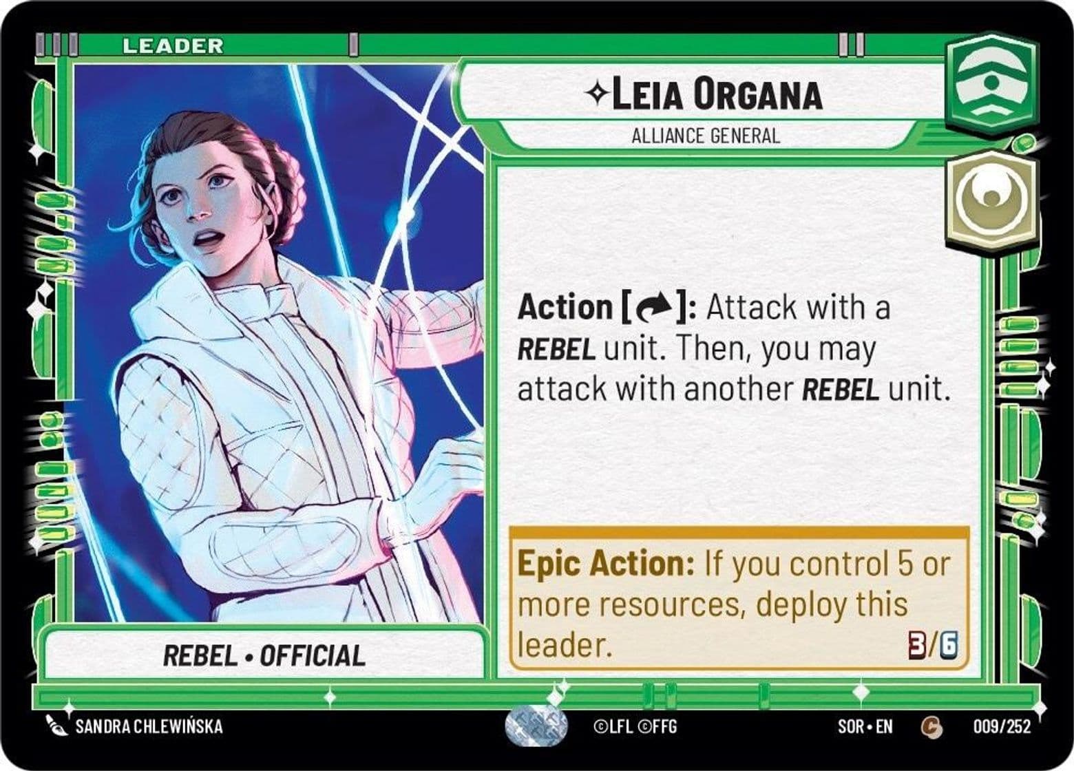 Leia Organa, Alliance General (Standard)