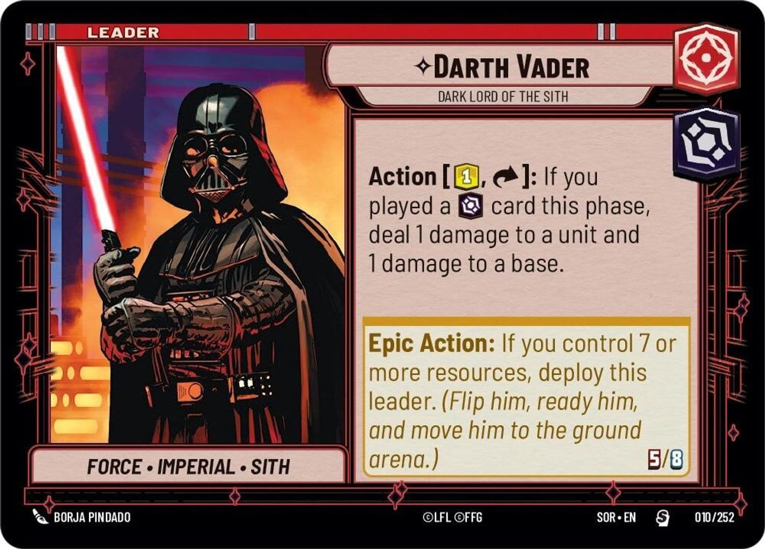 Darth Vader, Dark Lord of the Sith, Standard