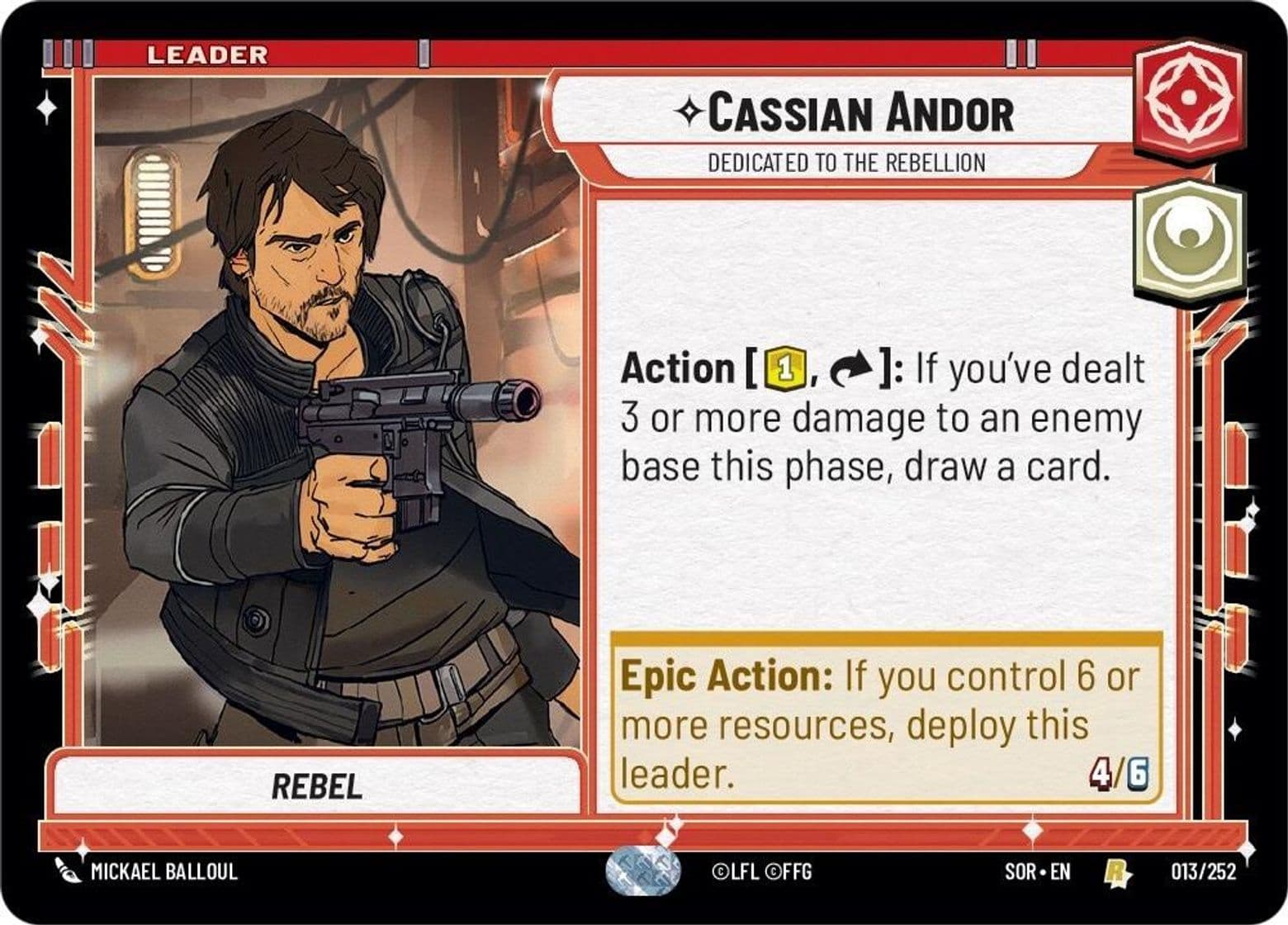 Cassian Andor, Dedicated to the Rebellion, Standard