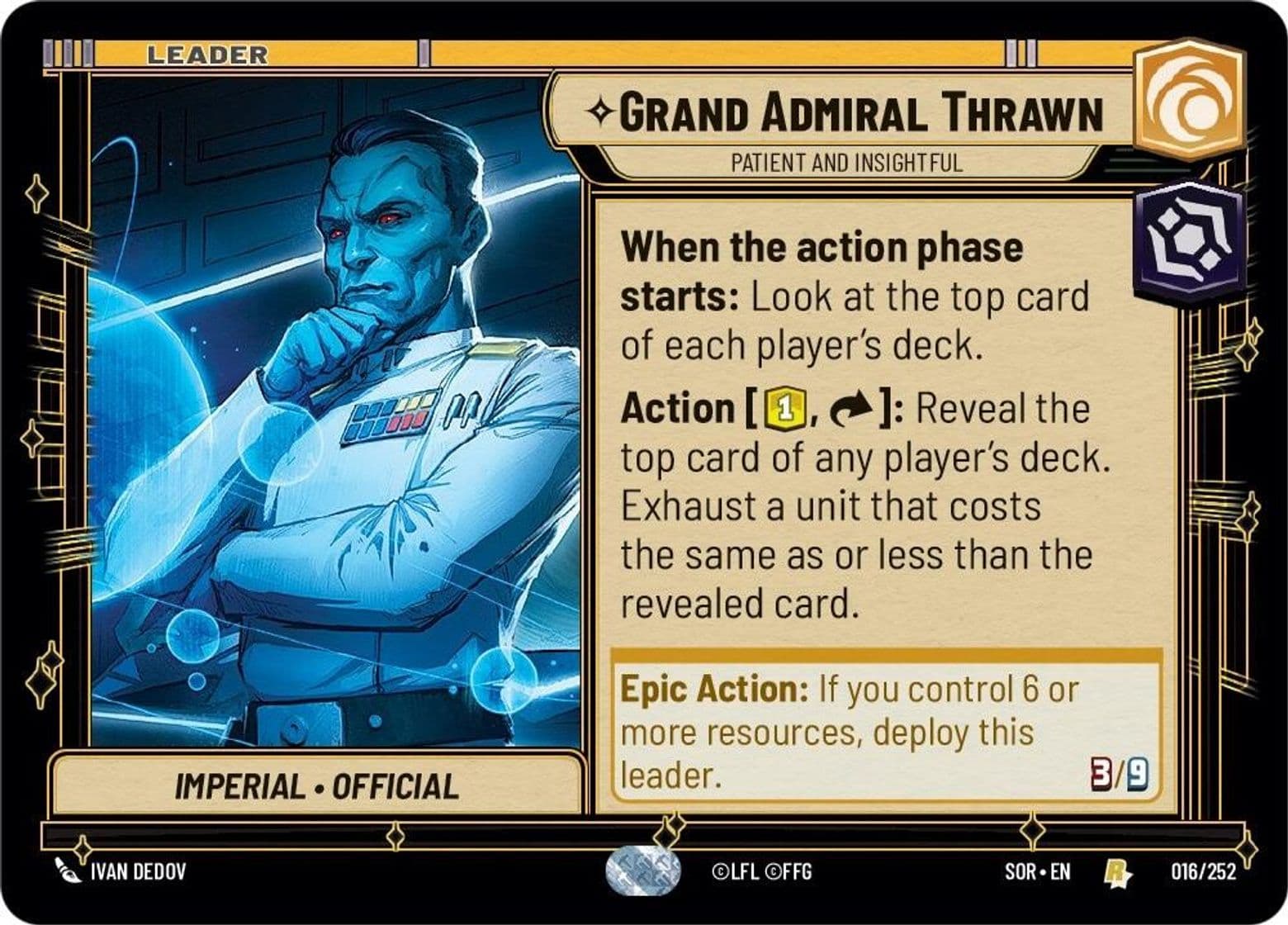 Grand Admiral Thrawn, Patient and Insightful (Standard)