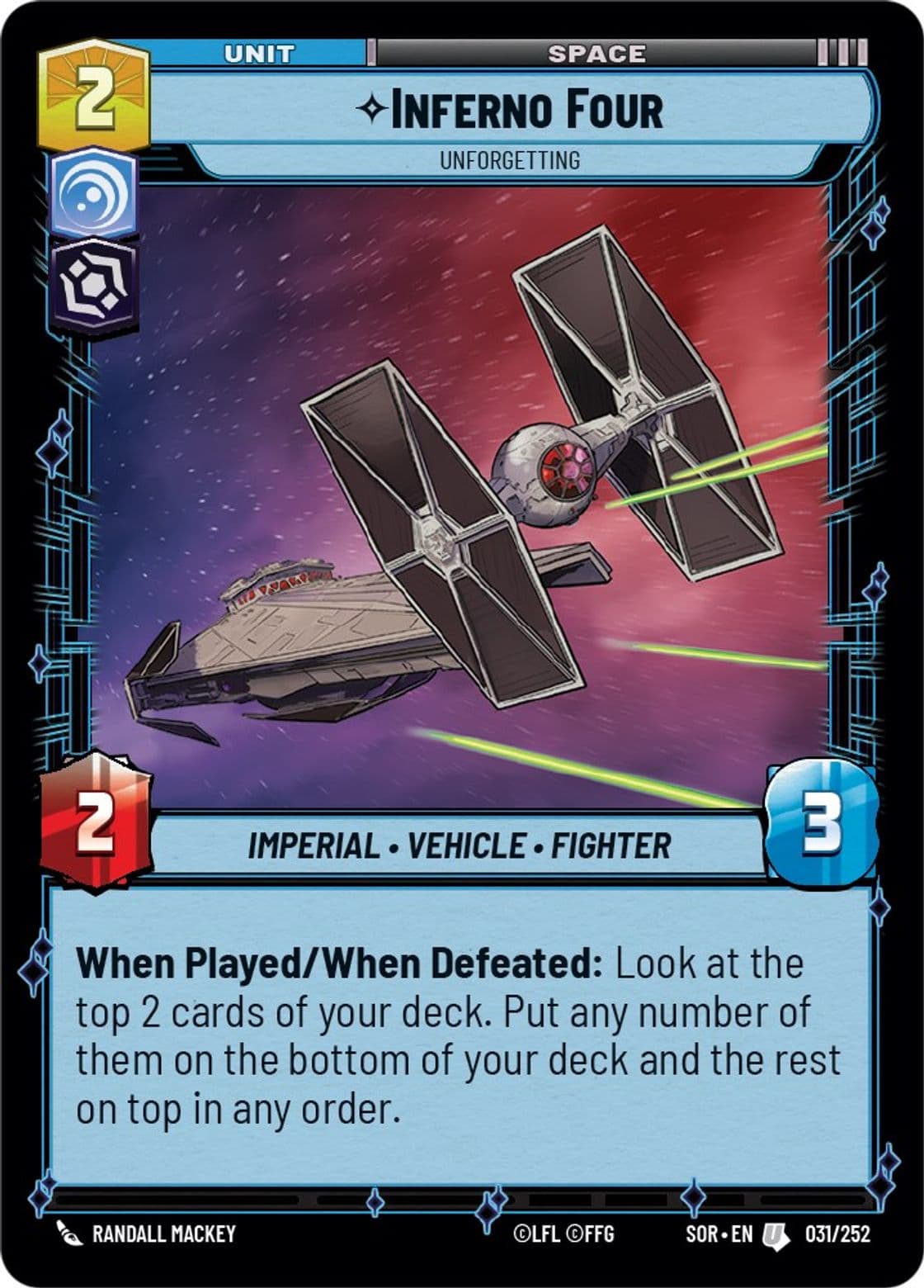 Inferno Four, Unforgetting (Standard)