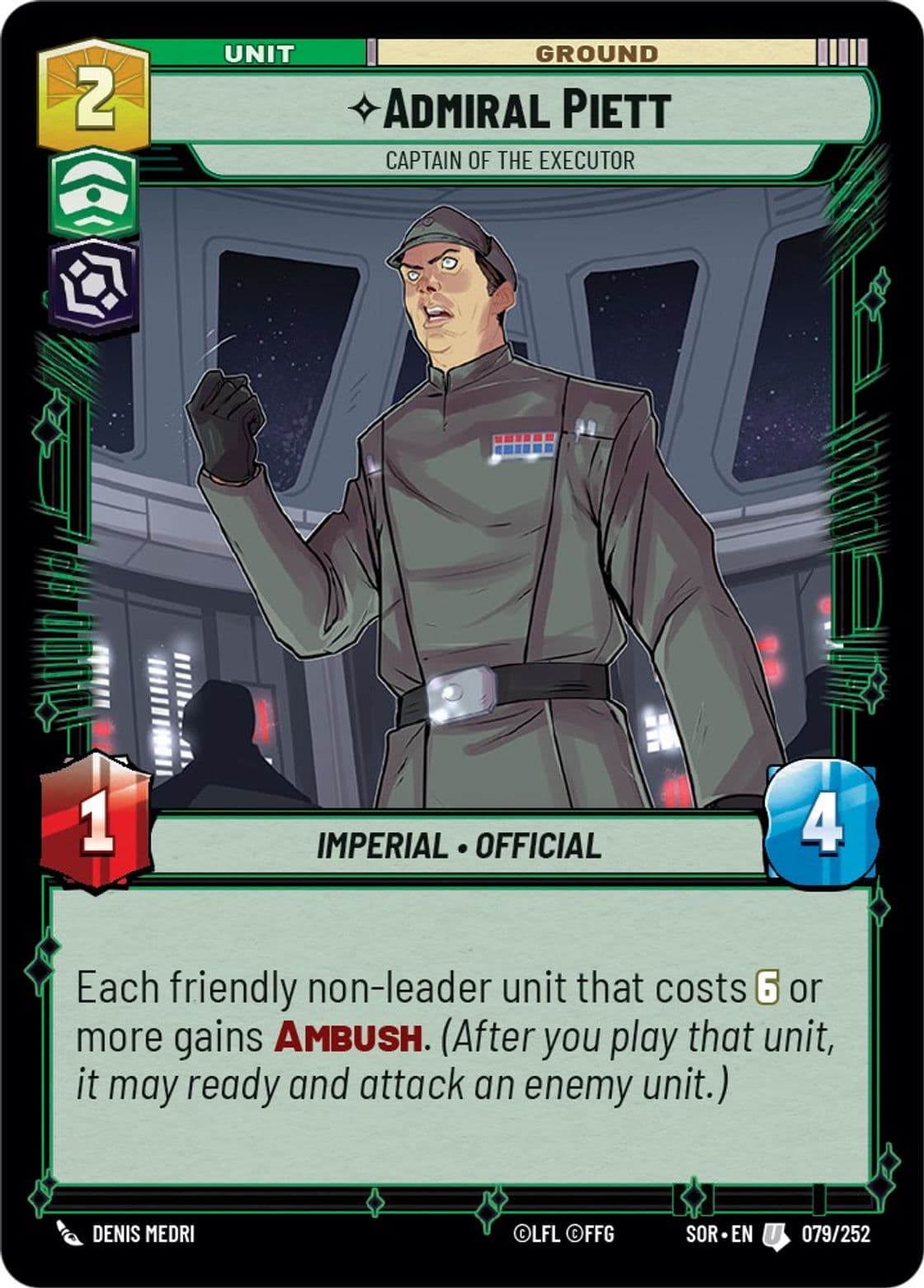 Admiral Piett, Captain of the Executor (Standard)