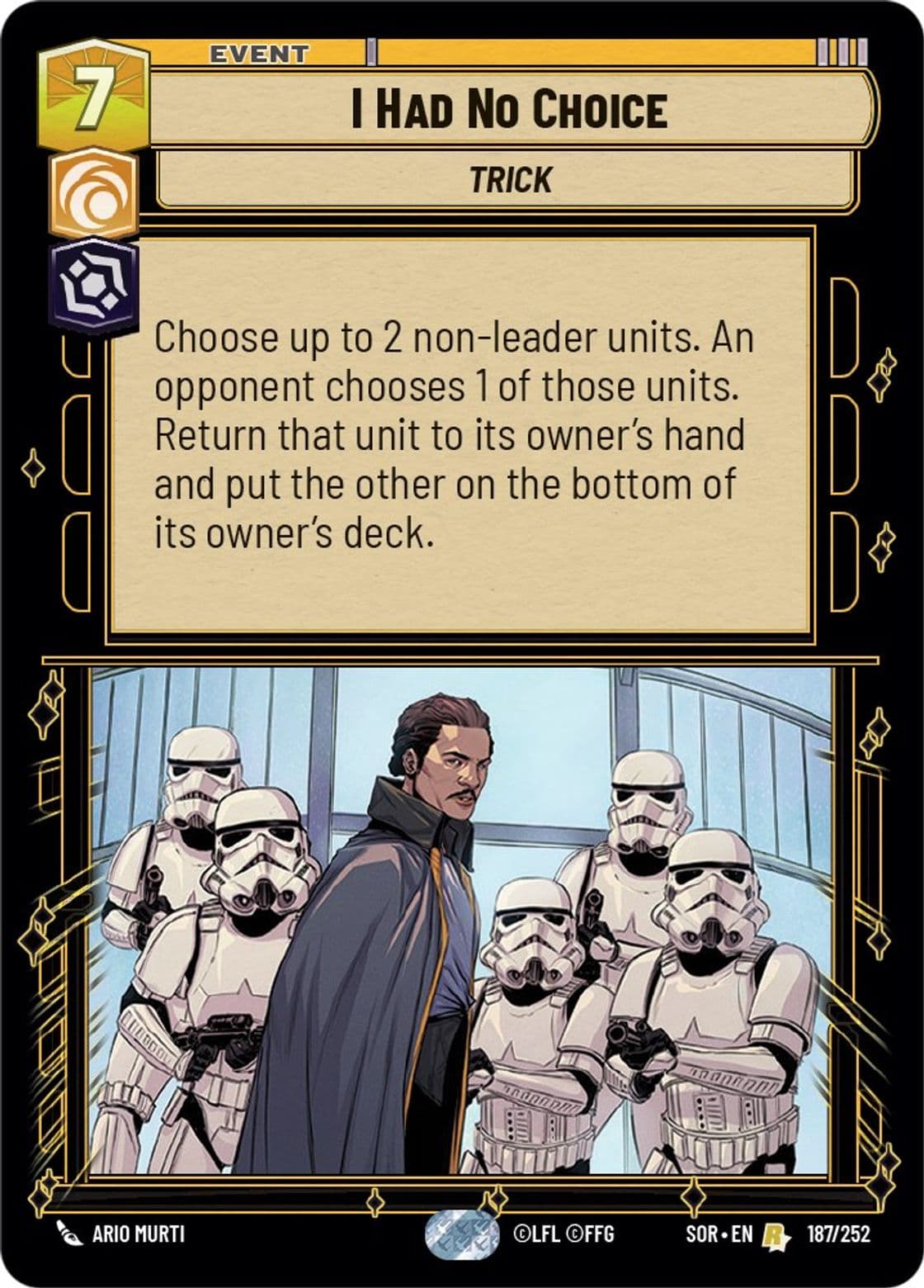 I Had No Choice, Standard