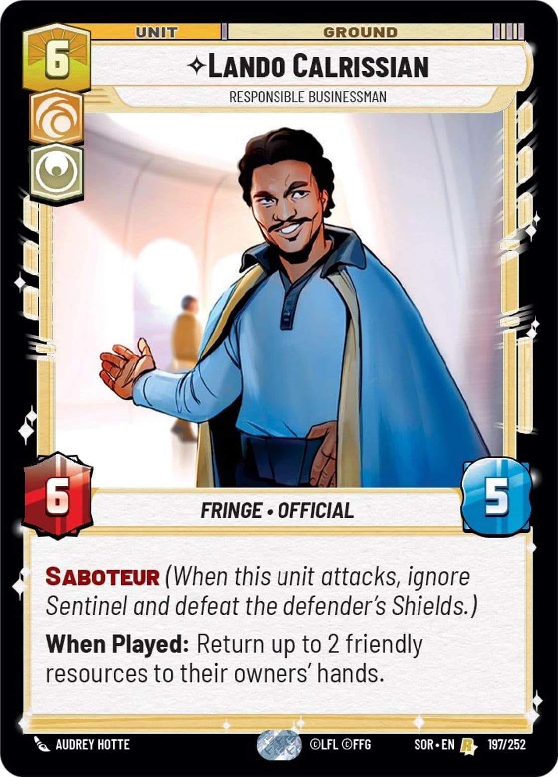 Lando Calrissian, Responsible Businessman, Standard