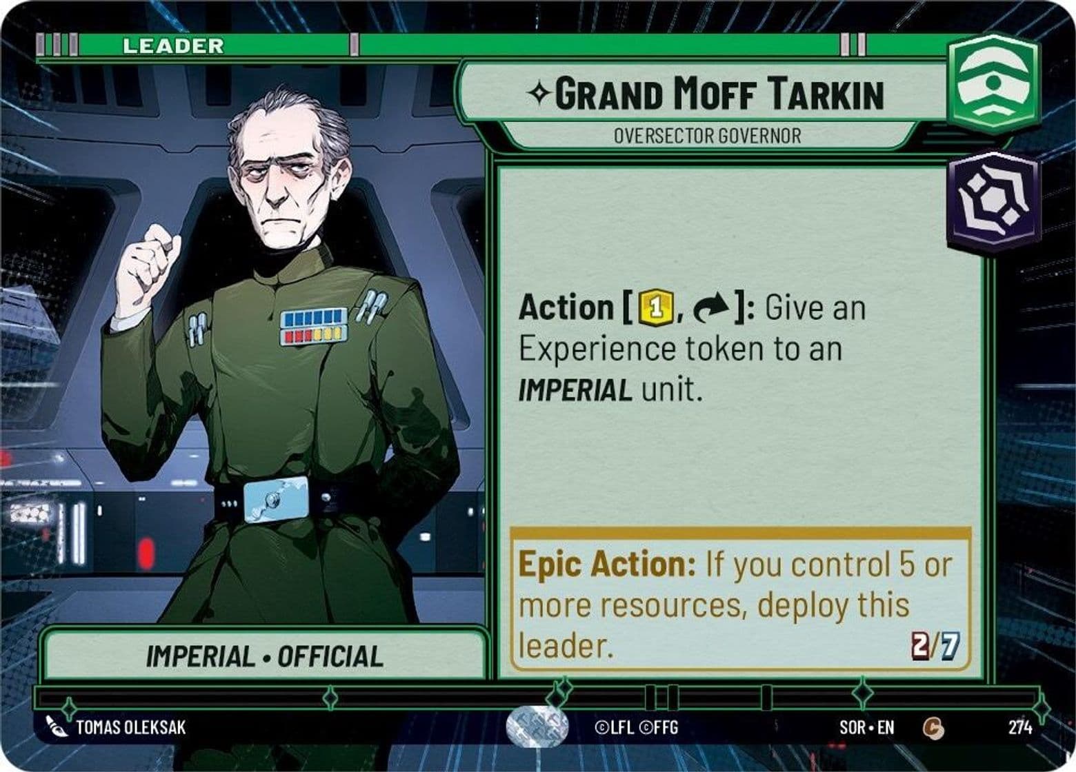 Grand Moff Tarkin, Oversector Governor (Hyperspace)