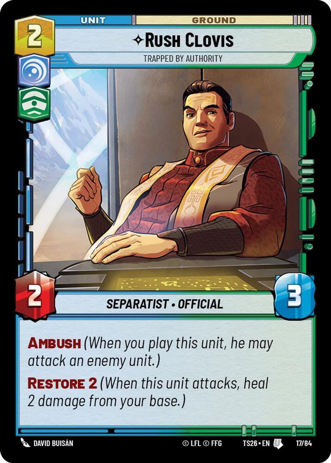 Rush Clovis, Trapped by Authority, Standard