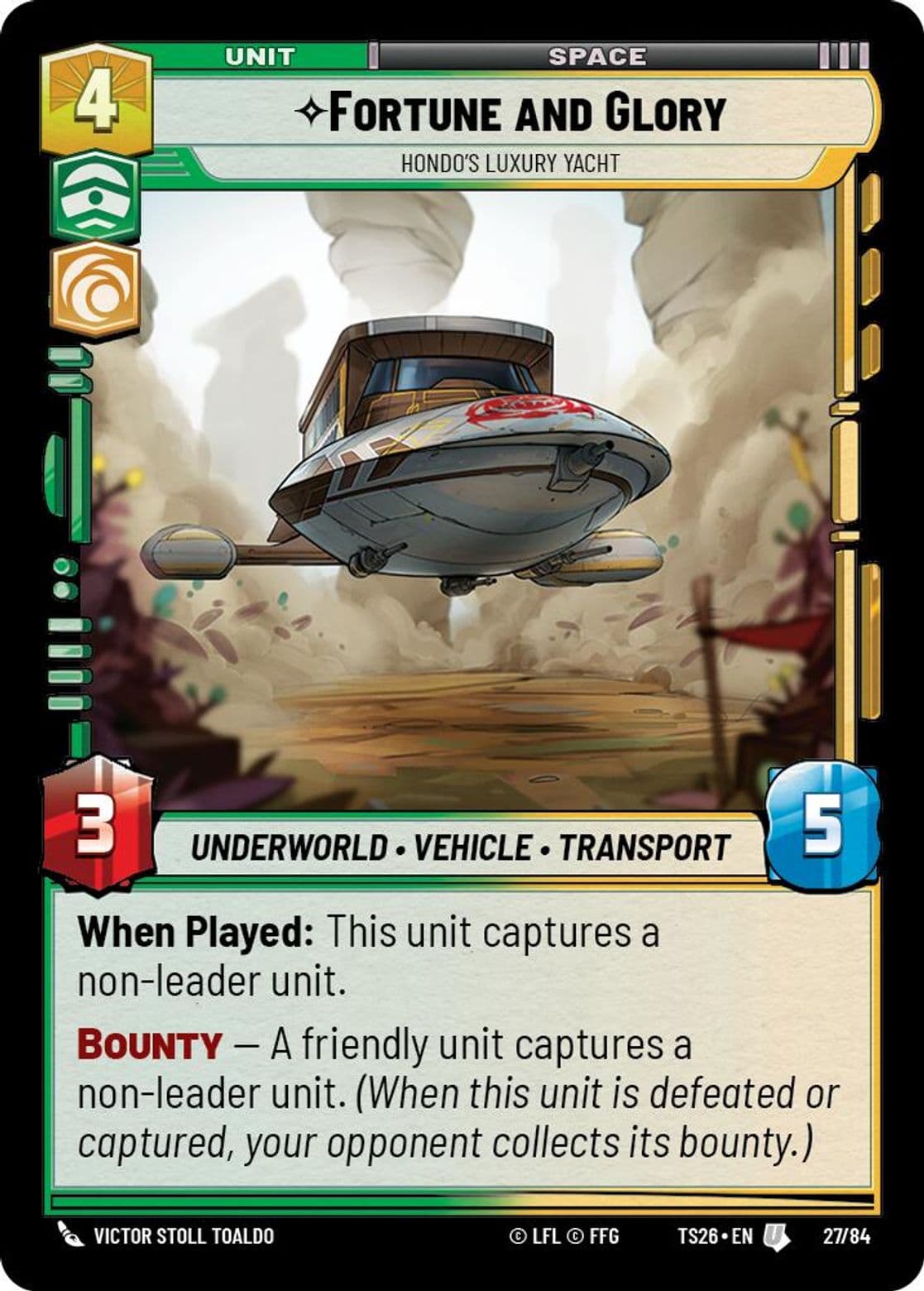Fortune and Glory, Hondo's Luxury Yacht, Standard