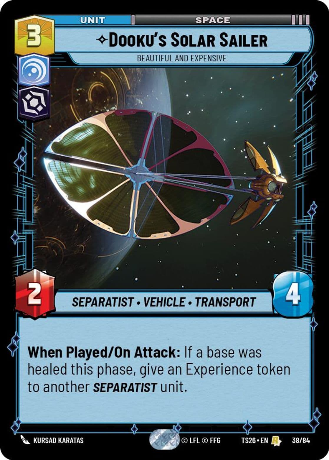 Dooku's Solar Sailer, Beautiful and Expensive, Standard