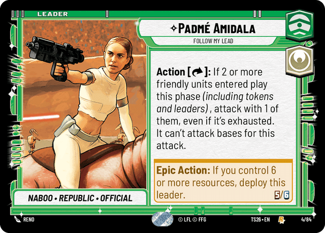 Padmé Amidala, Follow My Lead, Standard