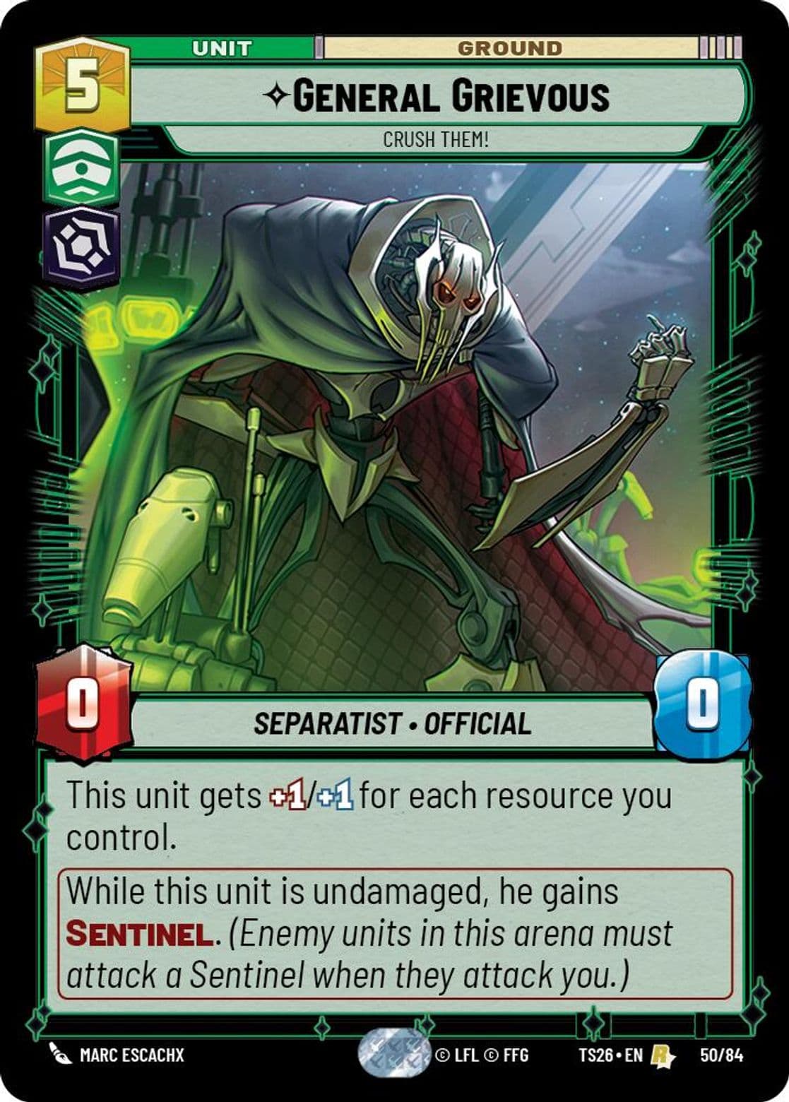 General Grievous, Crush Them!, Standard