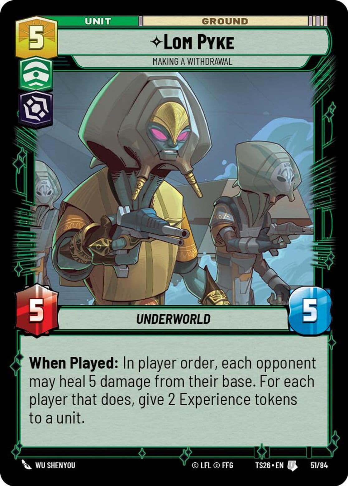 Lom Pyke, Making a Withdrawal, Standard