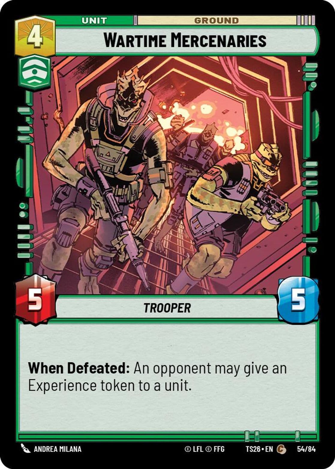 Wartime Mercenaries, Standard