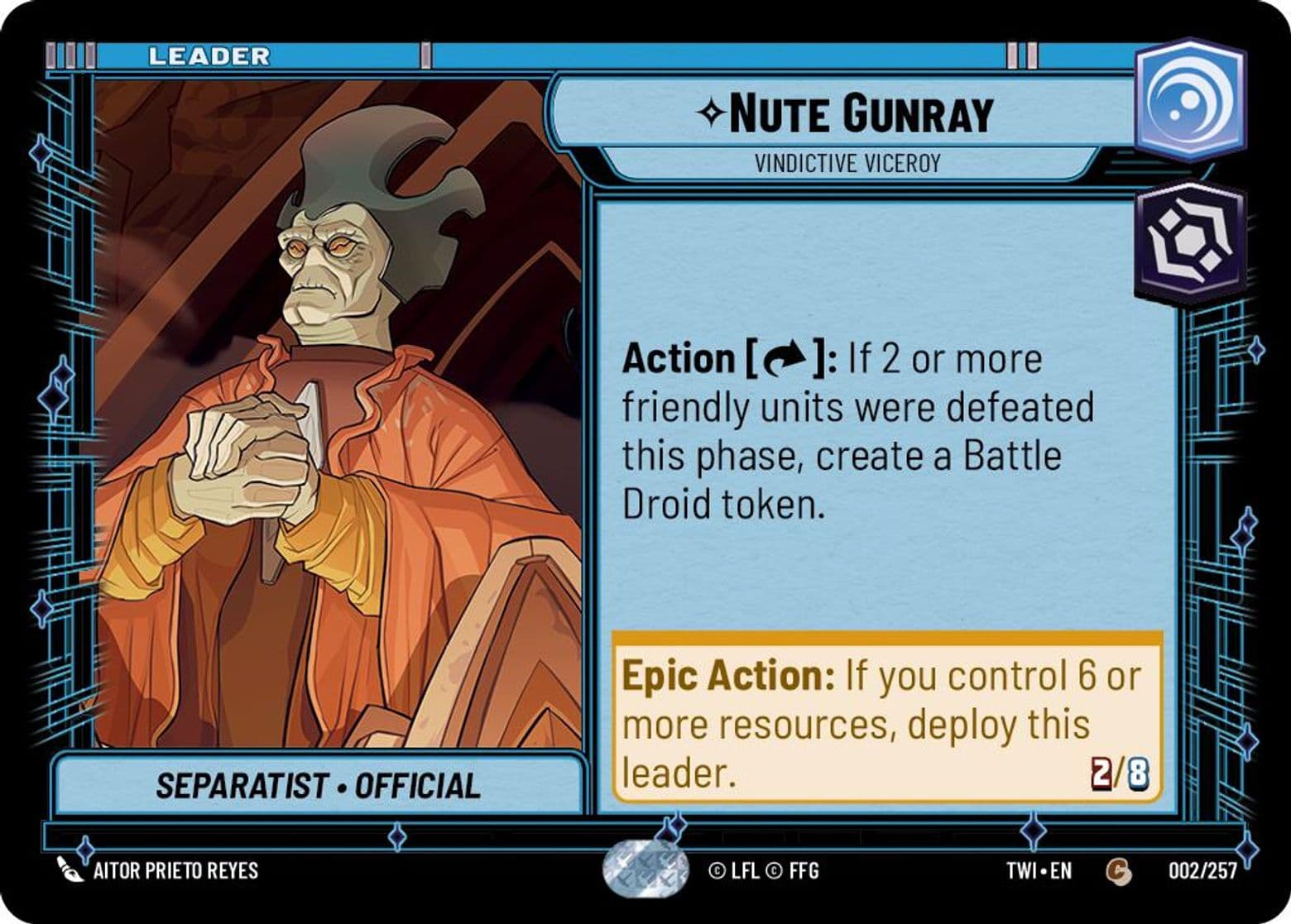 Nute Gunray, Vindictive Viceroy, Standard
