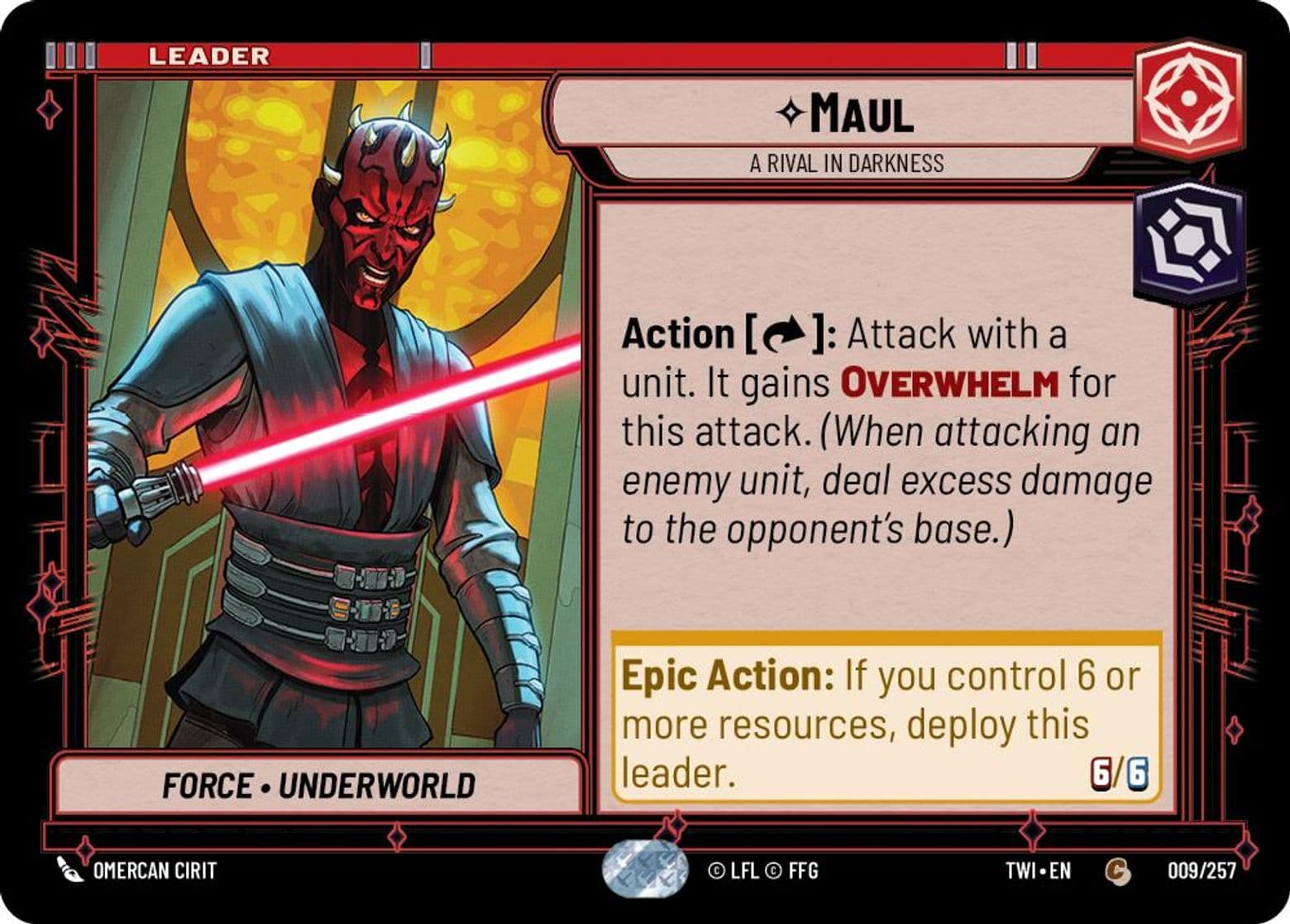 Maul, A Rival in Darkness, Standard