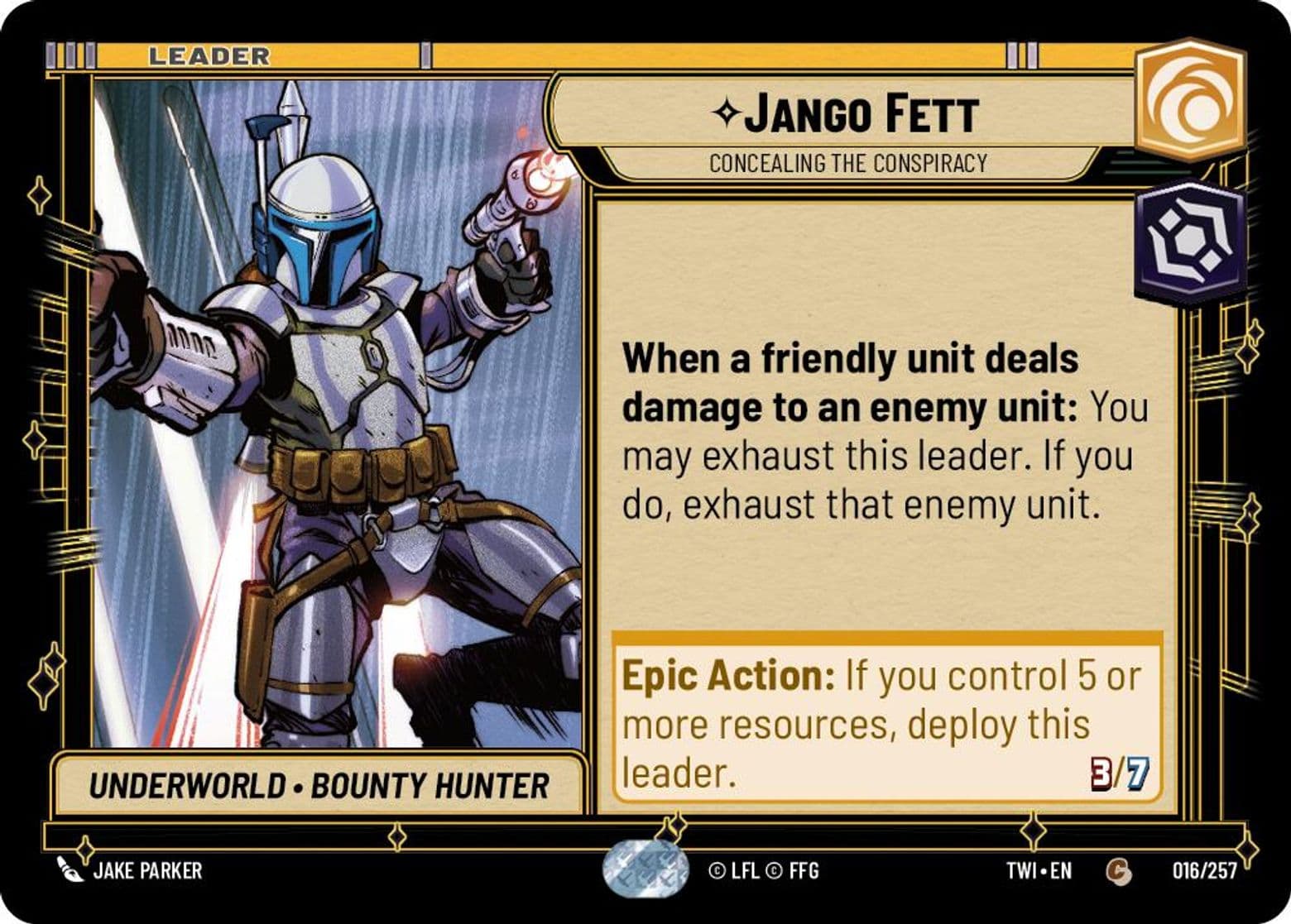 Jango Fett, Concealing the Conspiracy, Standard