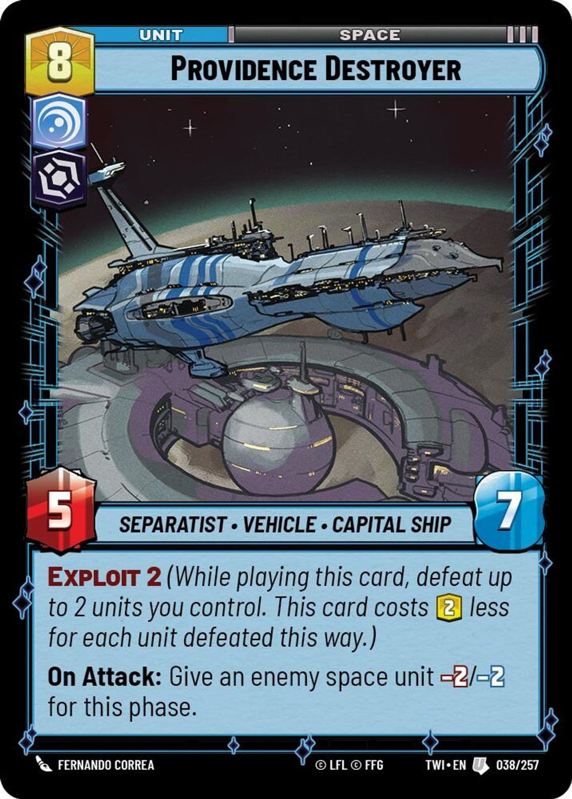 Providence Destroyer, Standard