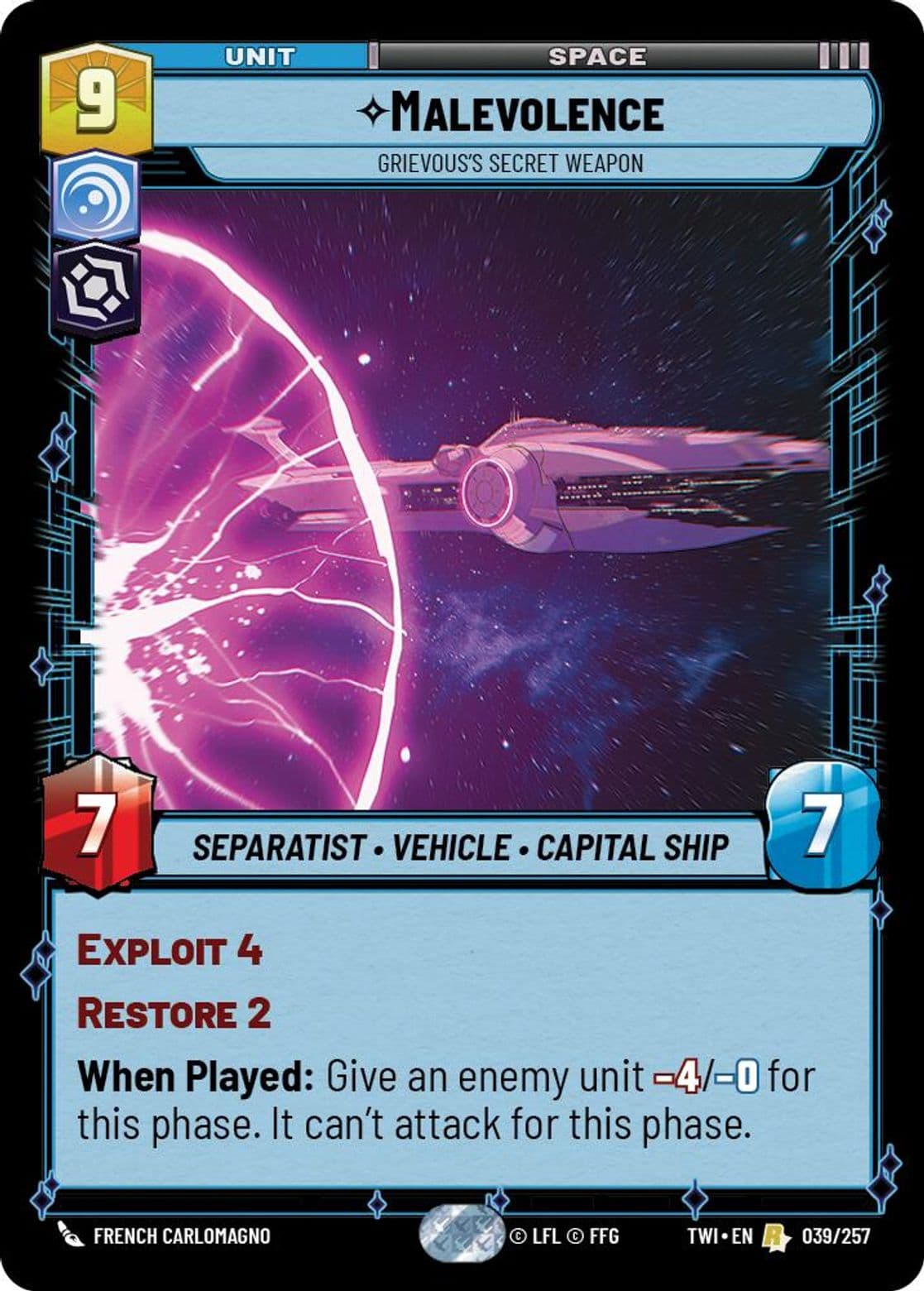 Malevolence, Grievous's Secret Weapon (Standard)