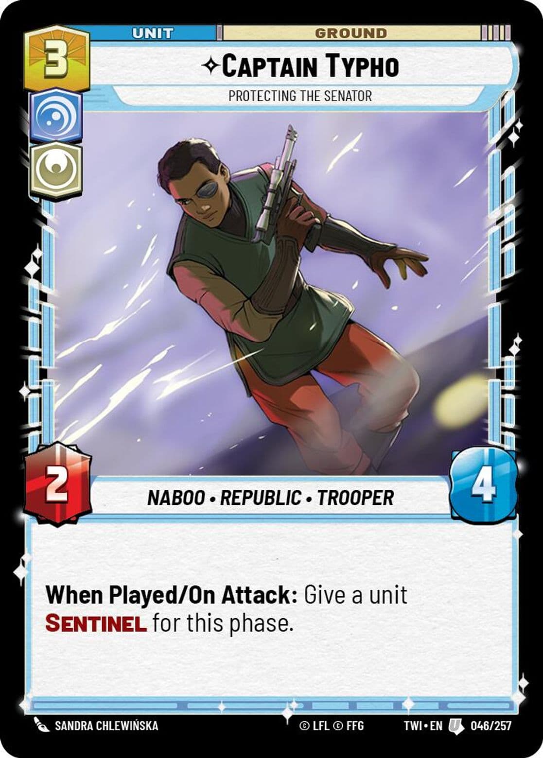 Captain Typho, Protecting the Senator, Standard