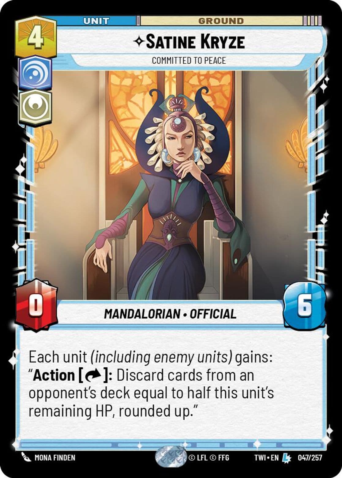 Satine Kryze, Committed to Peace, Standard