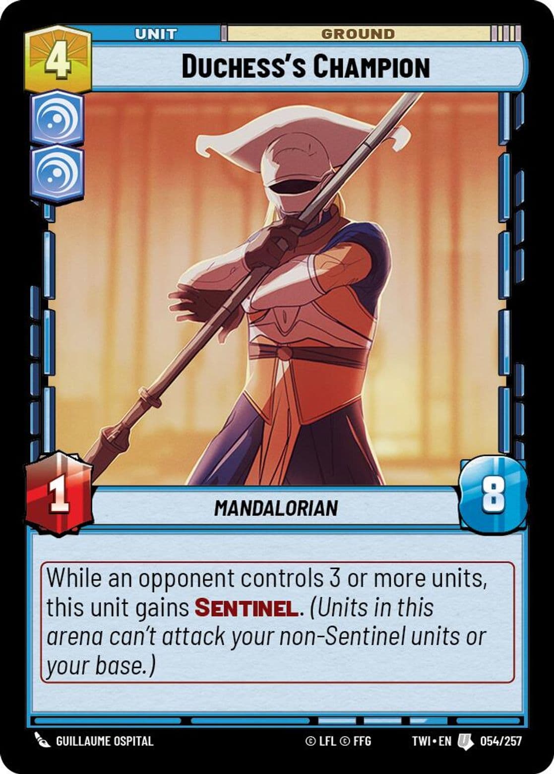 Duchess's Champion, Standard