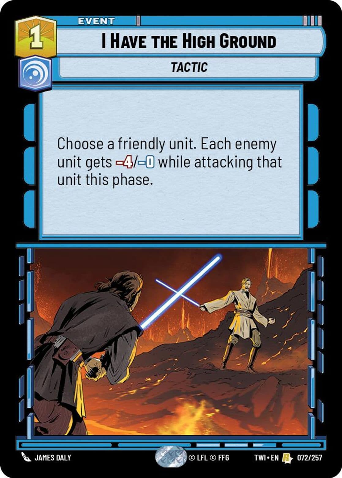 I Have the High Ground, Standard