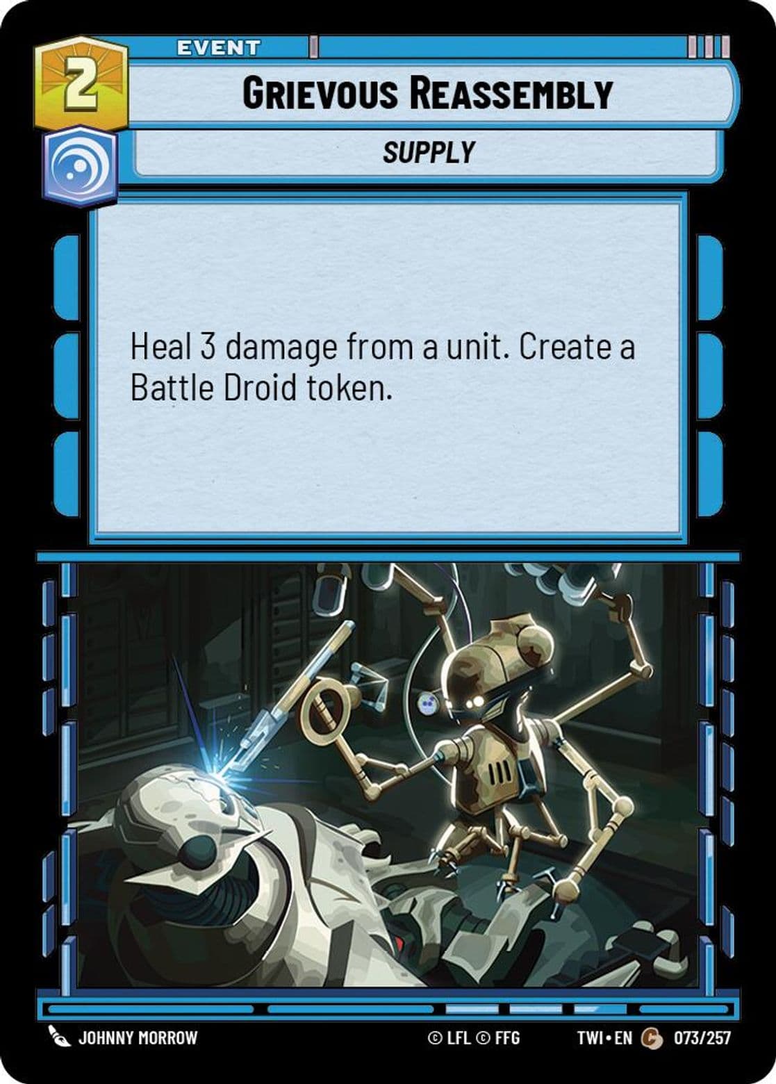 Grievous Reassembly, Standard