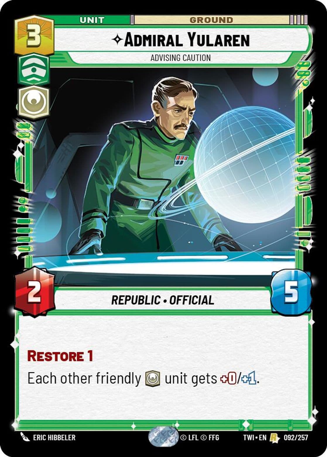 Admiral Yularen, Advising Caution, Standard