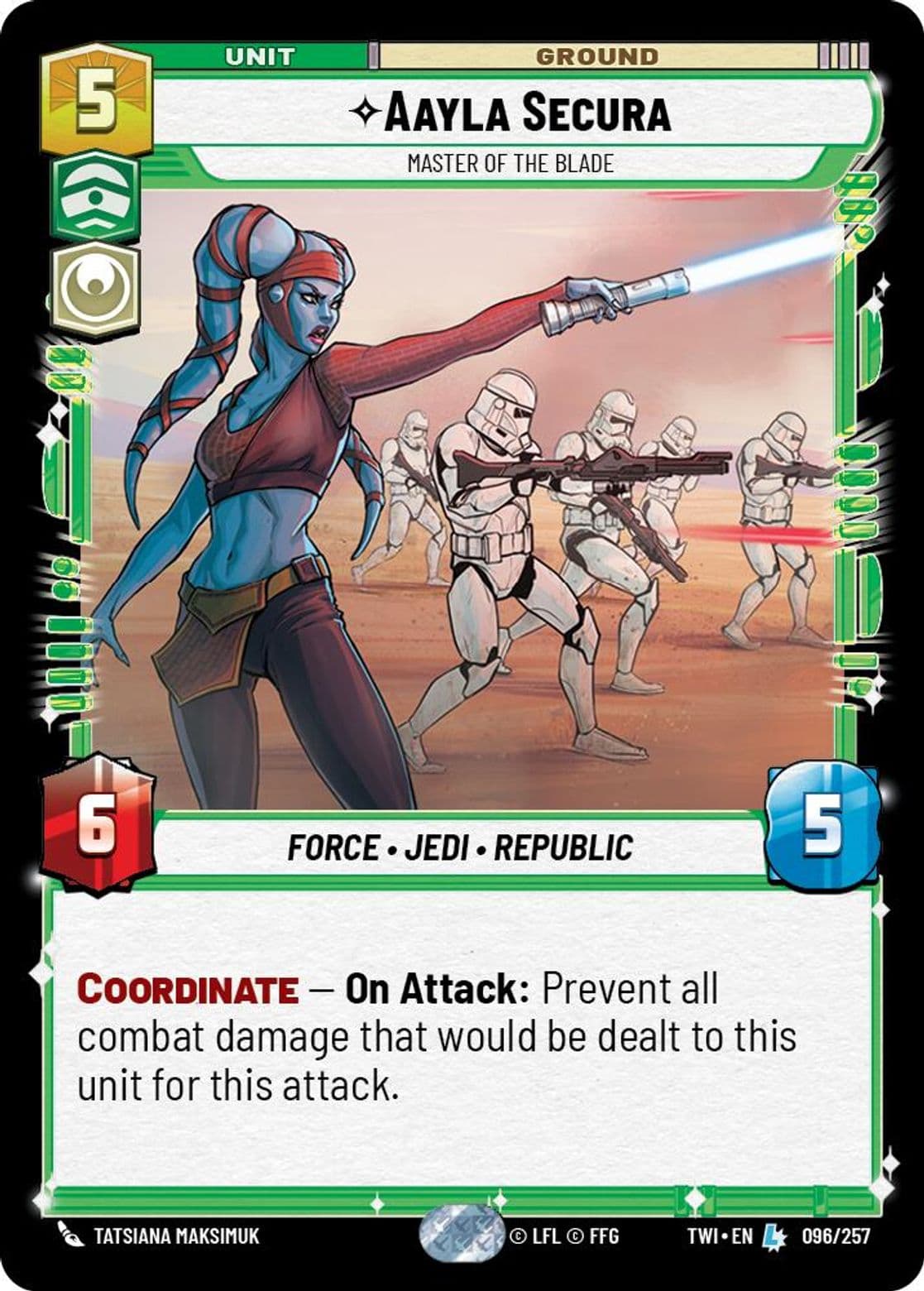 Aayla Secura, Master of the Blade, Standard