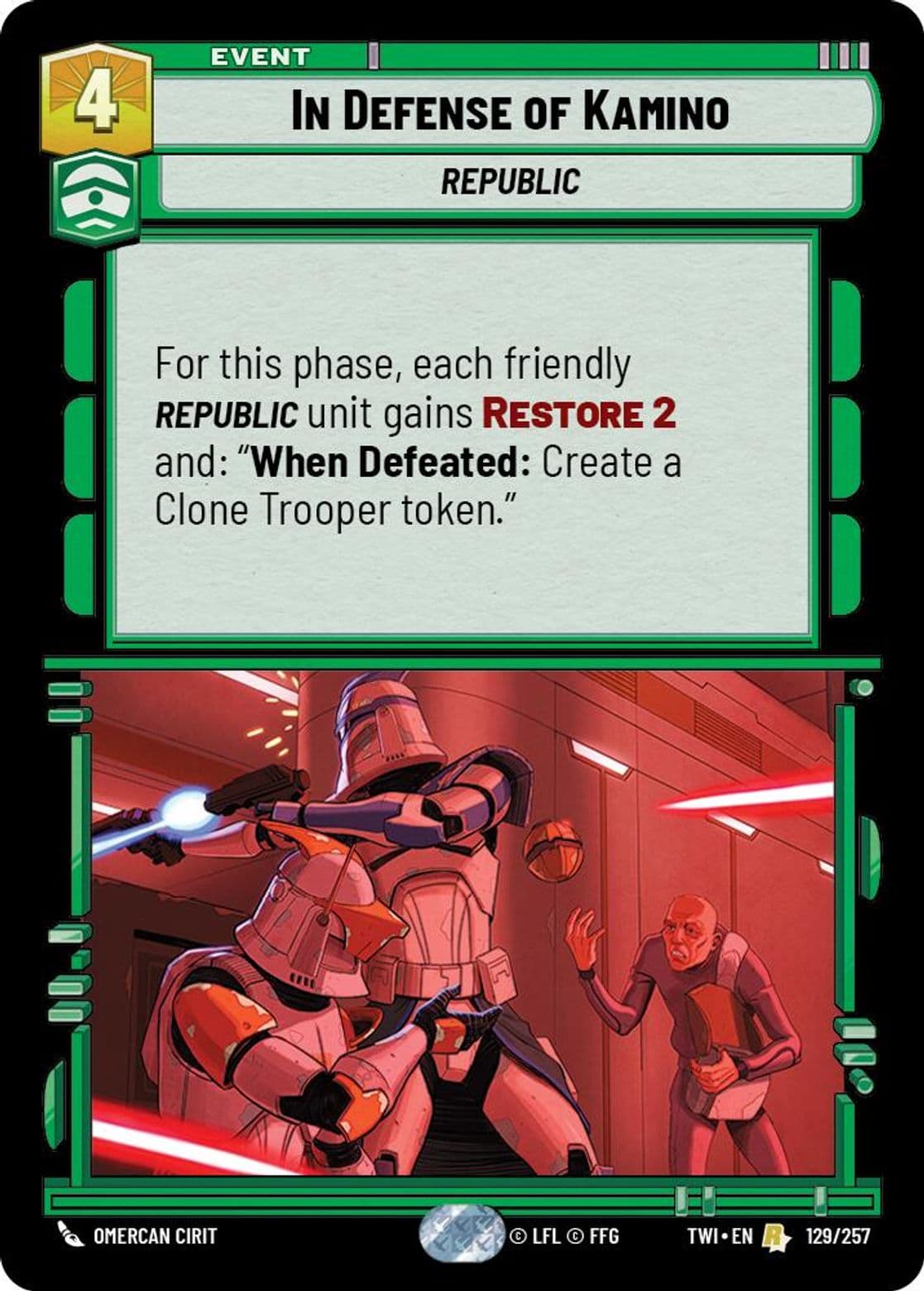 In Defense of Kamino, Standard