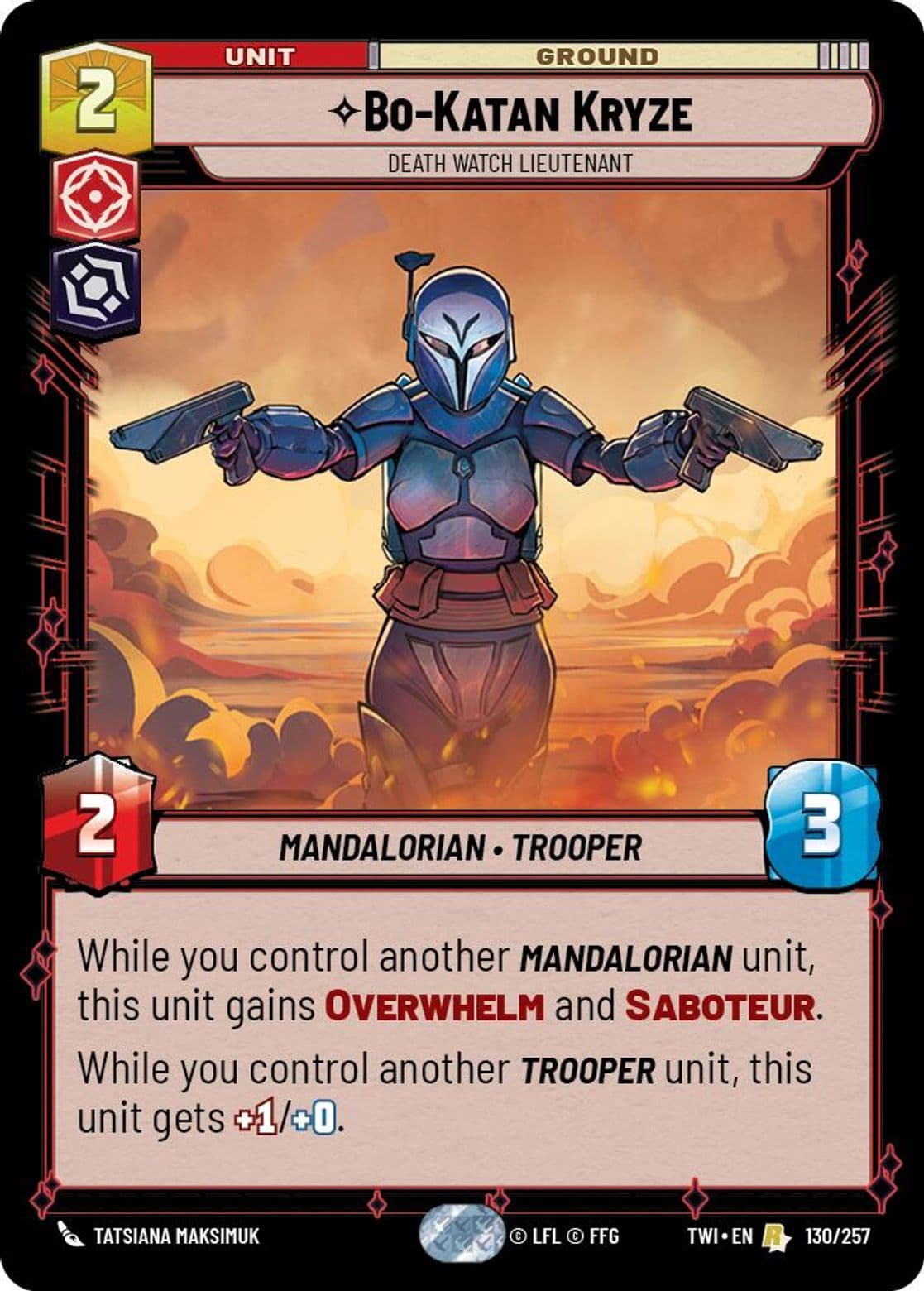 Bo-Katan Kryze, Death Watch Lieutenant, Standard