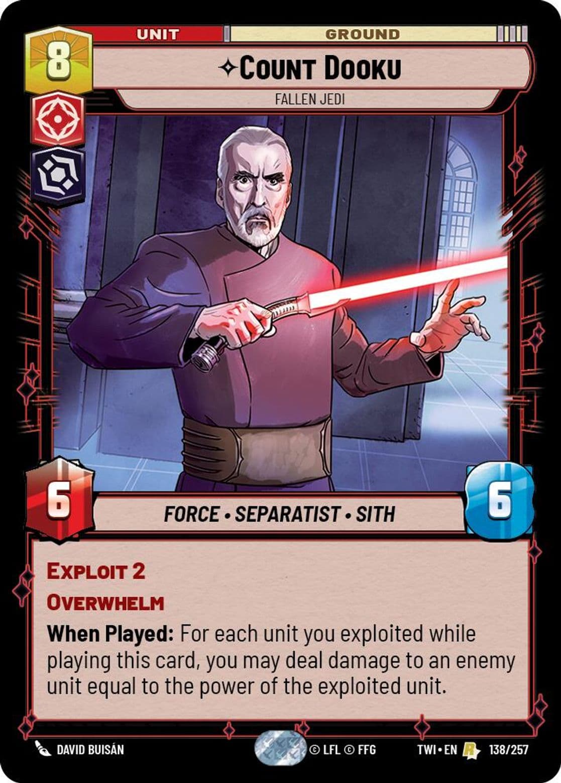 Count Dooku, Fallen Jedi, Standard