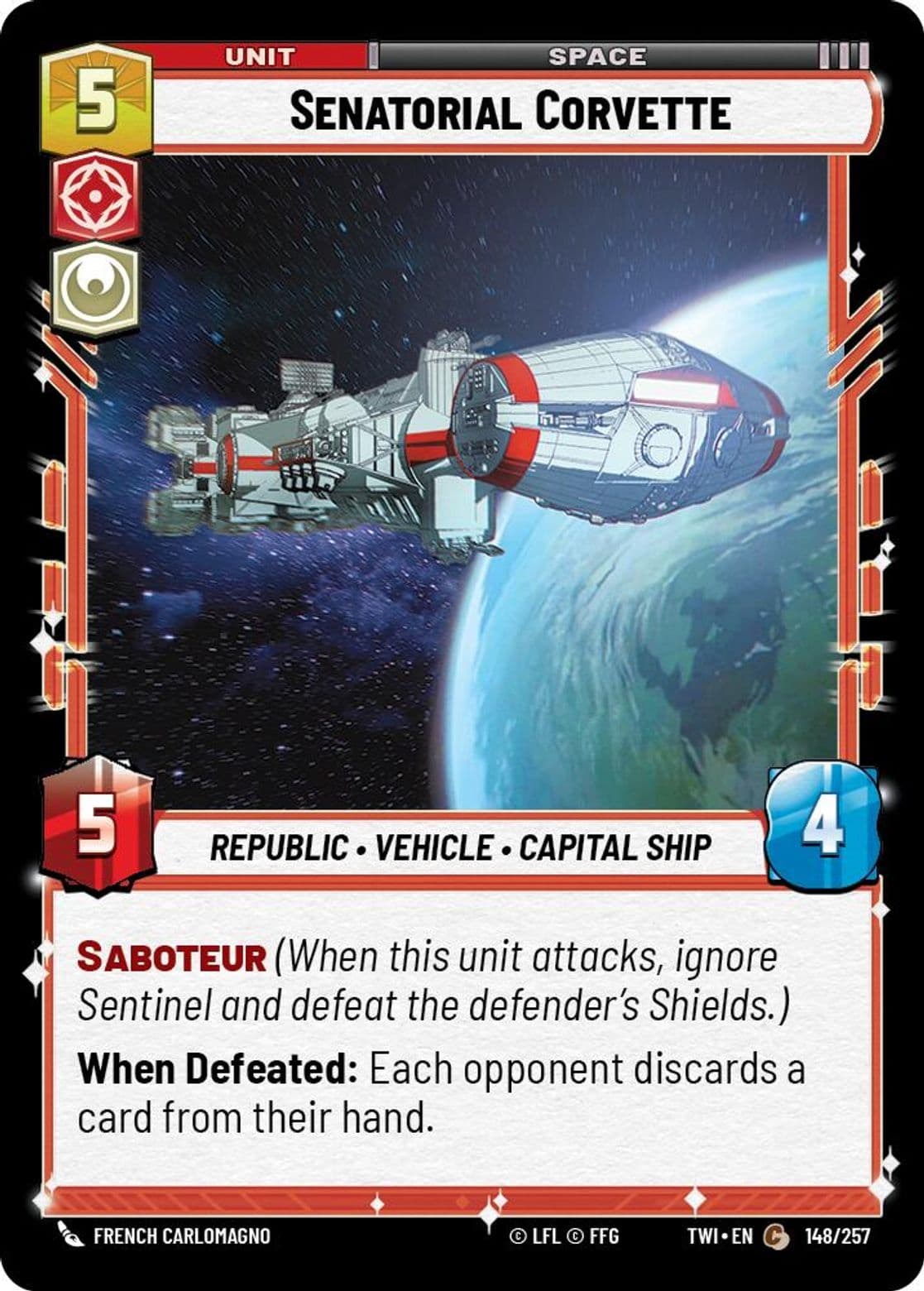 Senatorial Corvette, Standard