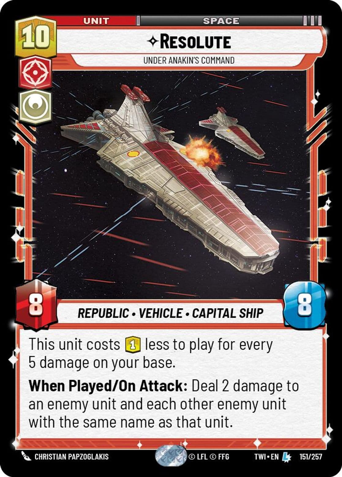 Resolute, Under Anakin's Command, Standard