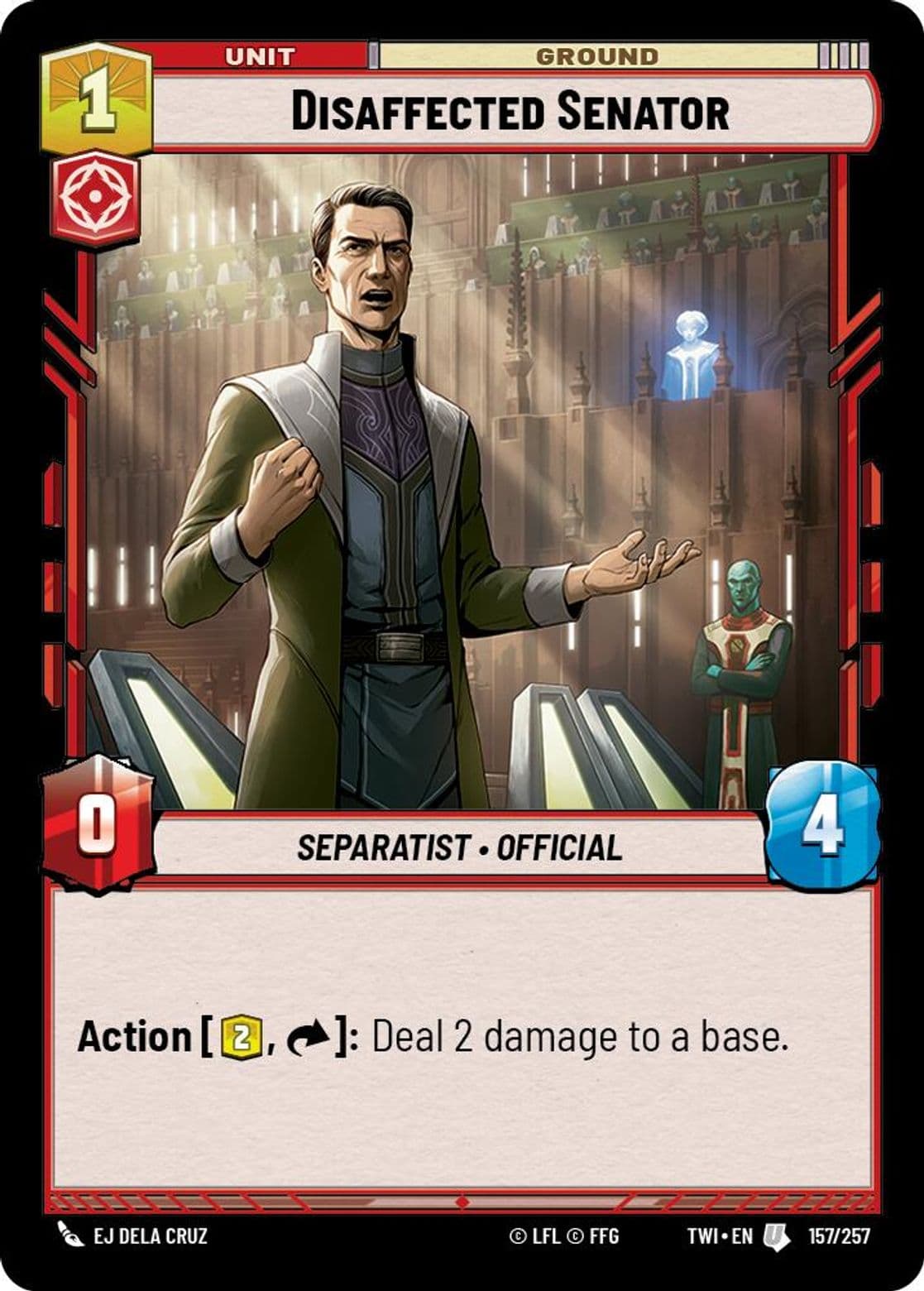 Disaffected Senator, Standard