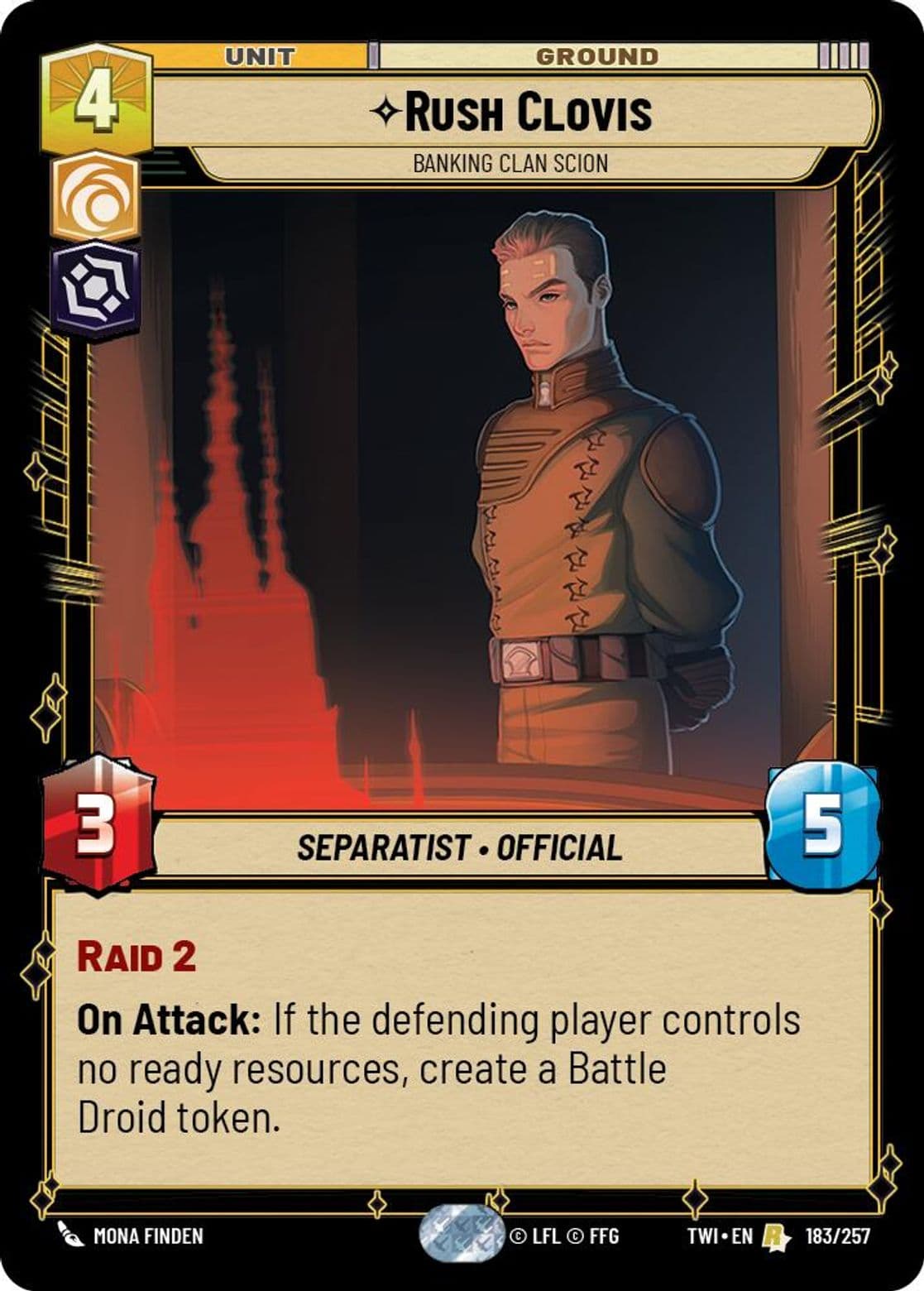 Rush Clovis, Banking Clan Scion, Standard
