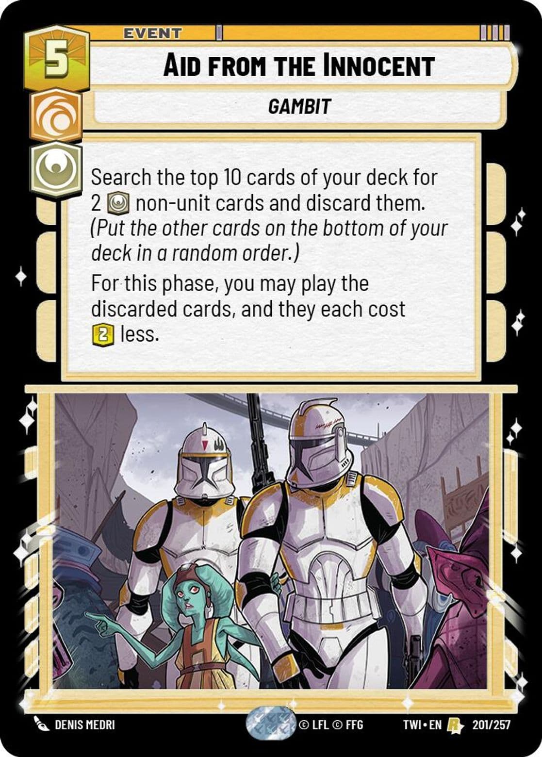 Aid from the Innocent, Standard