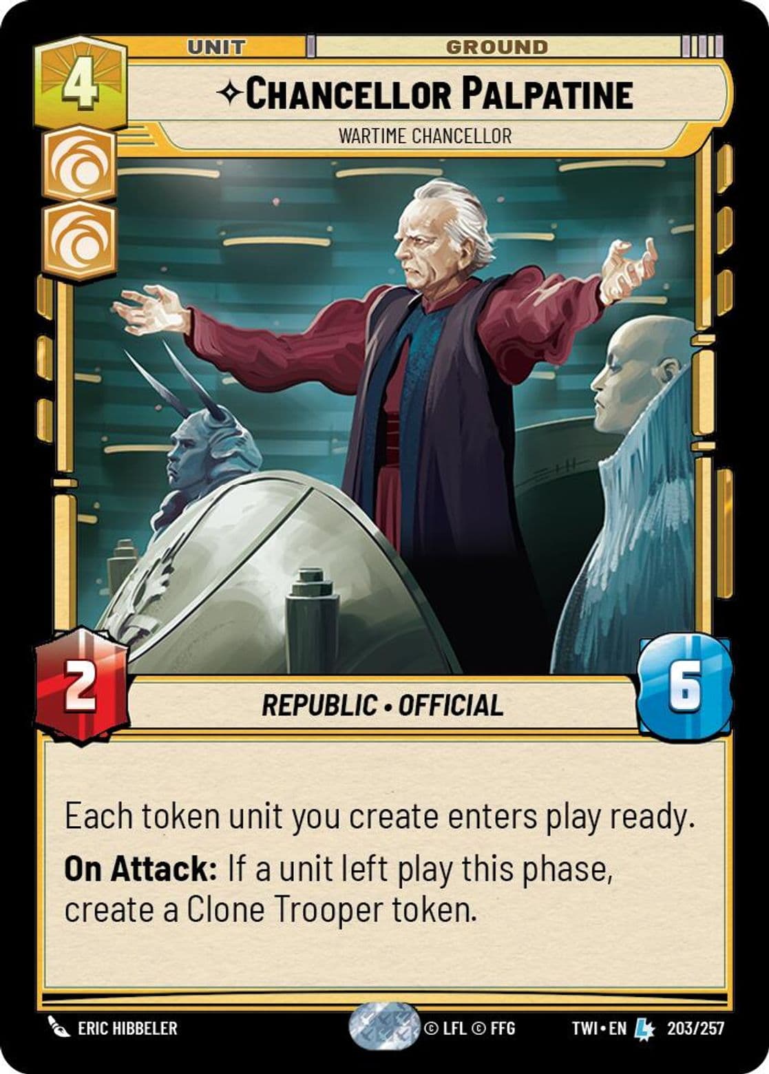 Chancellor Palpatine, Wartime Chancellor, Standard