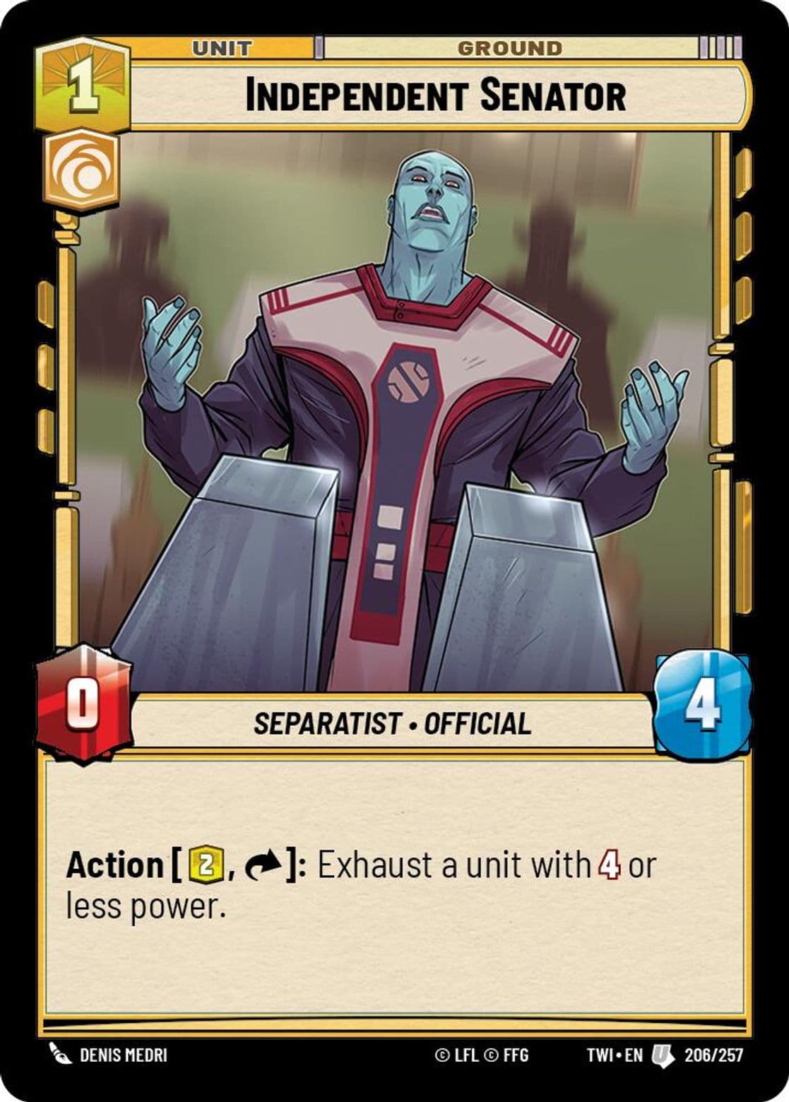 Independent Senator, Standard