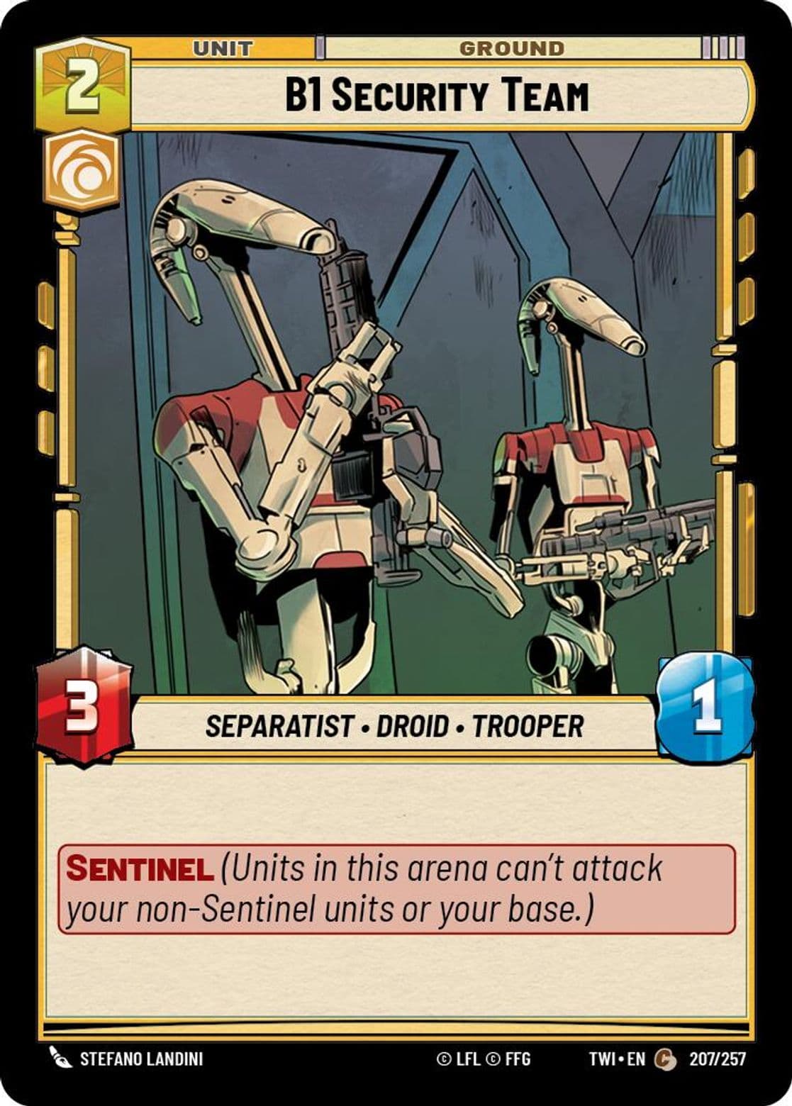 B1 Security Team, Standard
