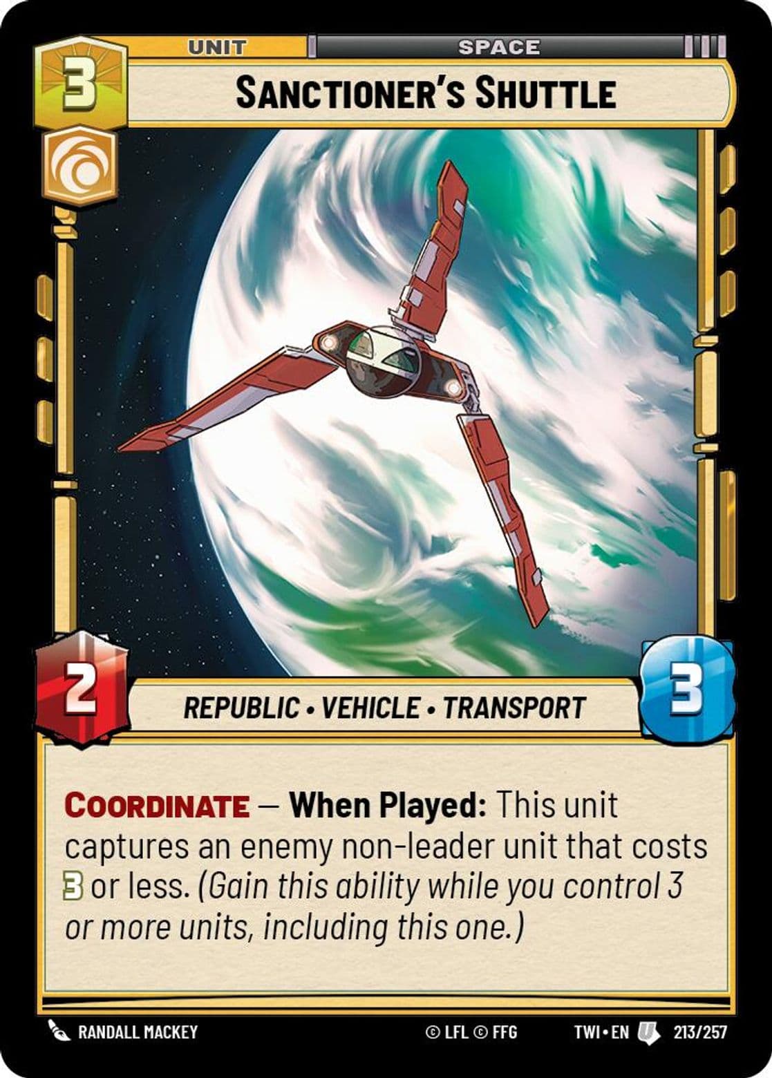 Sanctioner's Shuttle, Standard