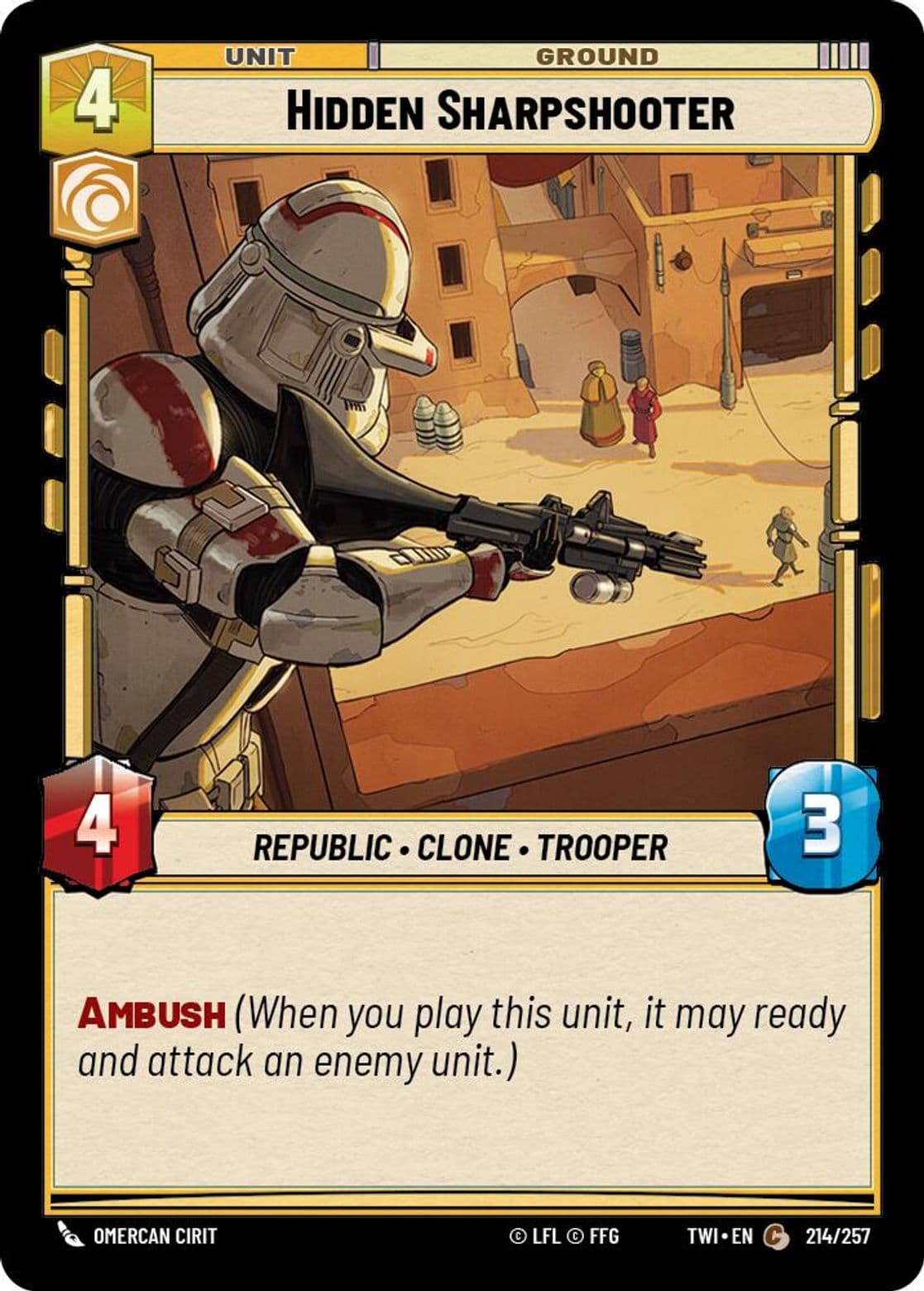 Hidden Sharpshooter, Standard