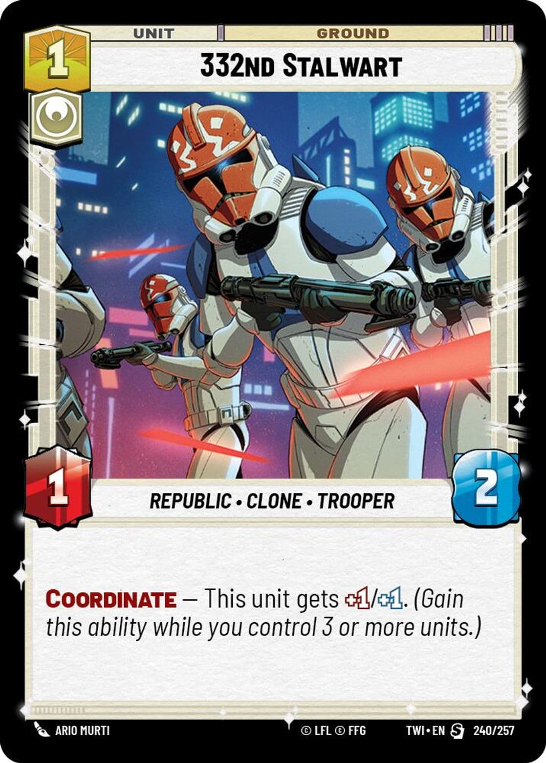332nd Stalwart, Standard